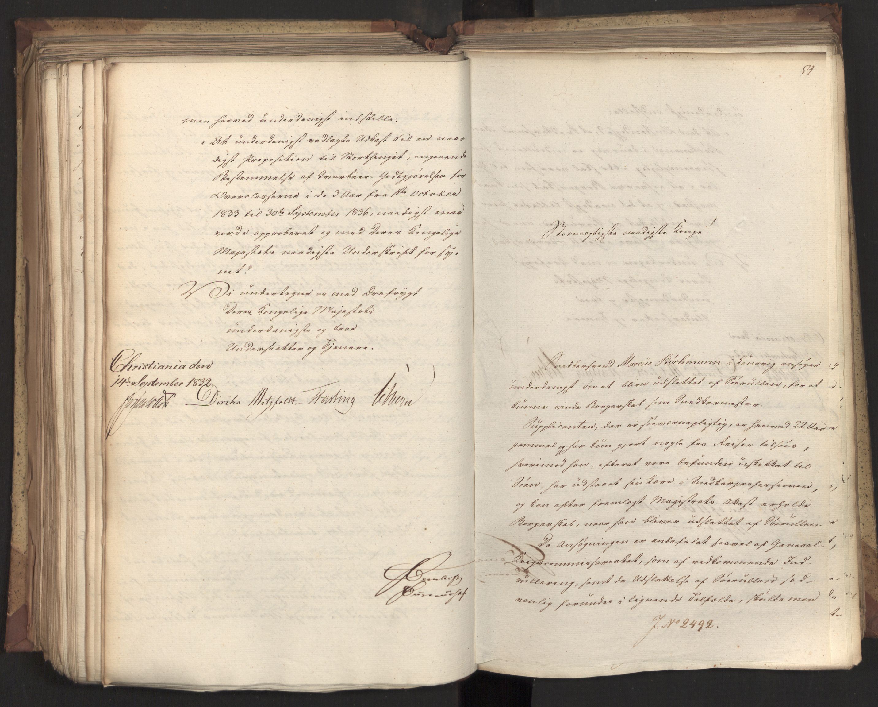Statsrådsavdelingen i Stockholm, AV/RA-S-1003/D/Da/L0079: Regjeringsinnstillinger nr. 2400-2549, 1832, s. 334
