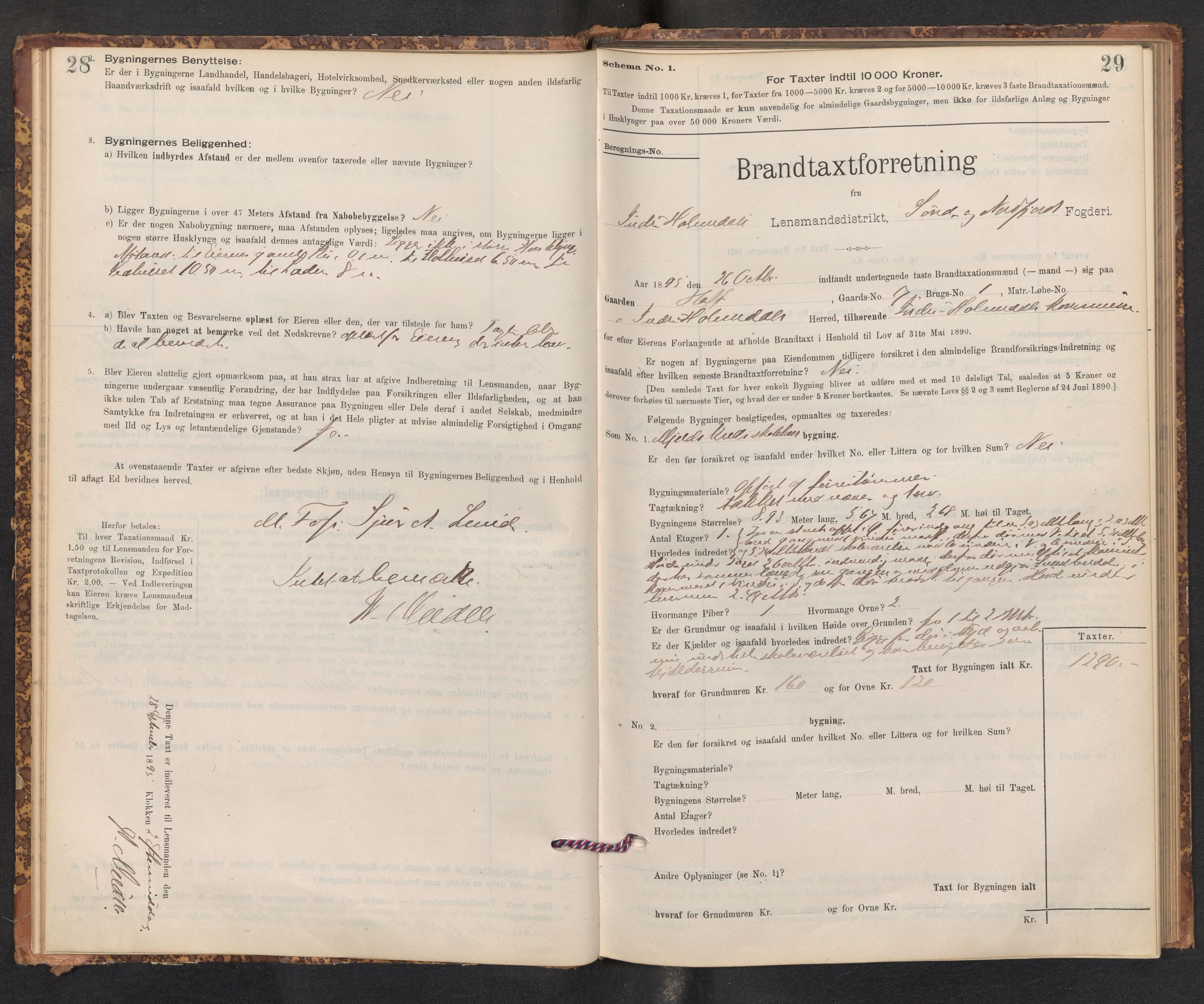 Lensmannen i Gaular, AV/SAB-A-27601/0012/L0005: Branntakstprotokoll, skjematakst, 1895-1917, s. 28-29