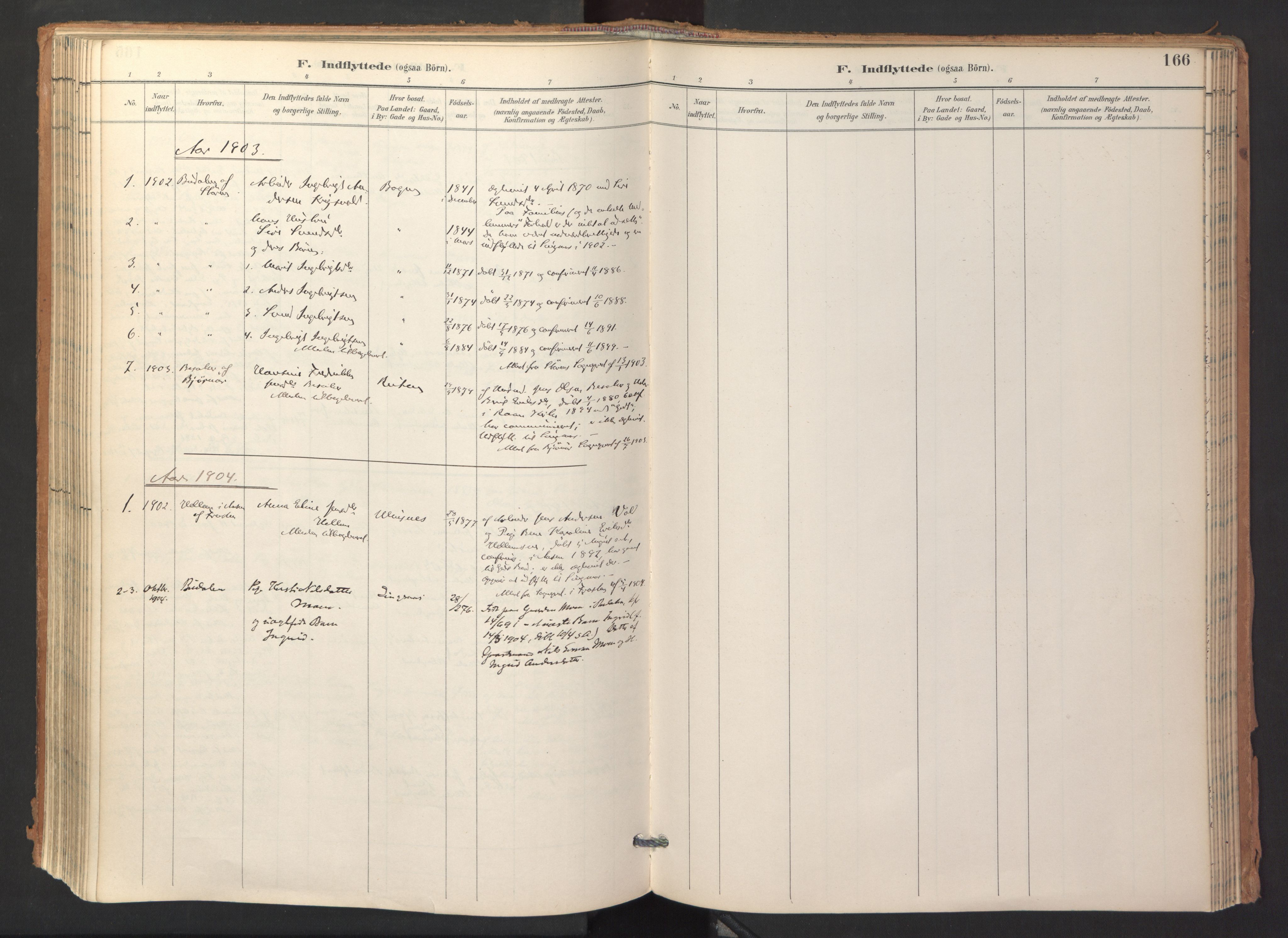Ministerialprotokoller, klokkerbøker og fødselsregistre - Sør-Trøndelag, AV/SAT-A-1456/688/L1025: Ministerialbok nr. 688A02, 1891-1909, s. 166