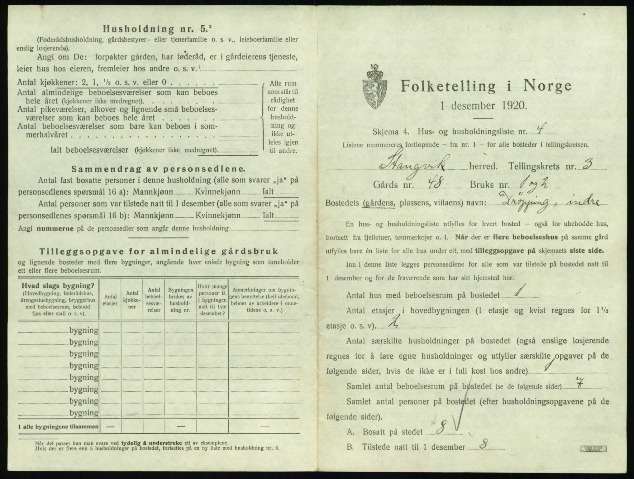 SAT, Folketelling 1920 for 1564 Stangvik herred, 1920, s. 244