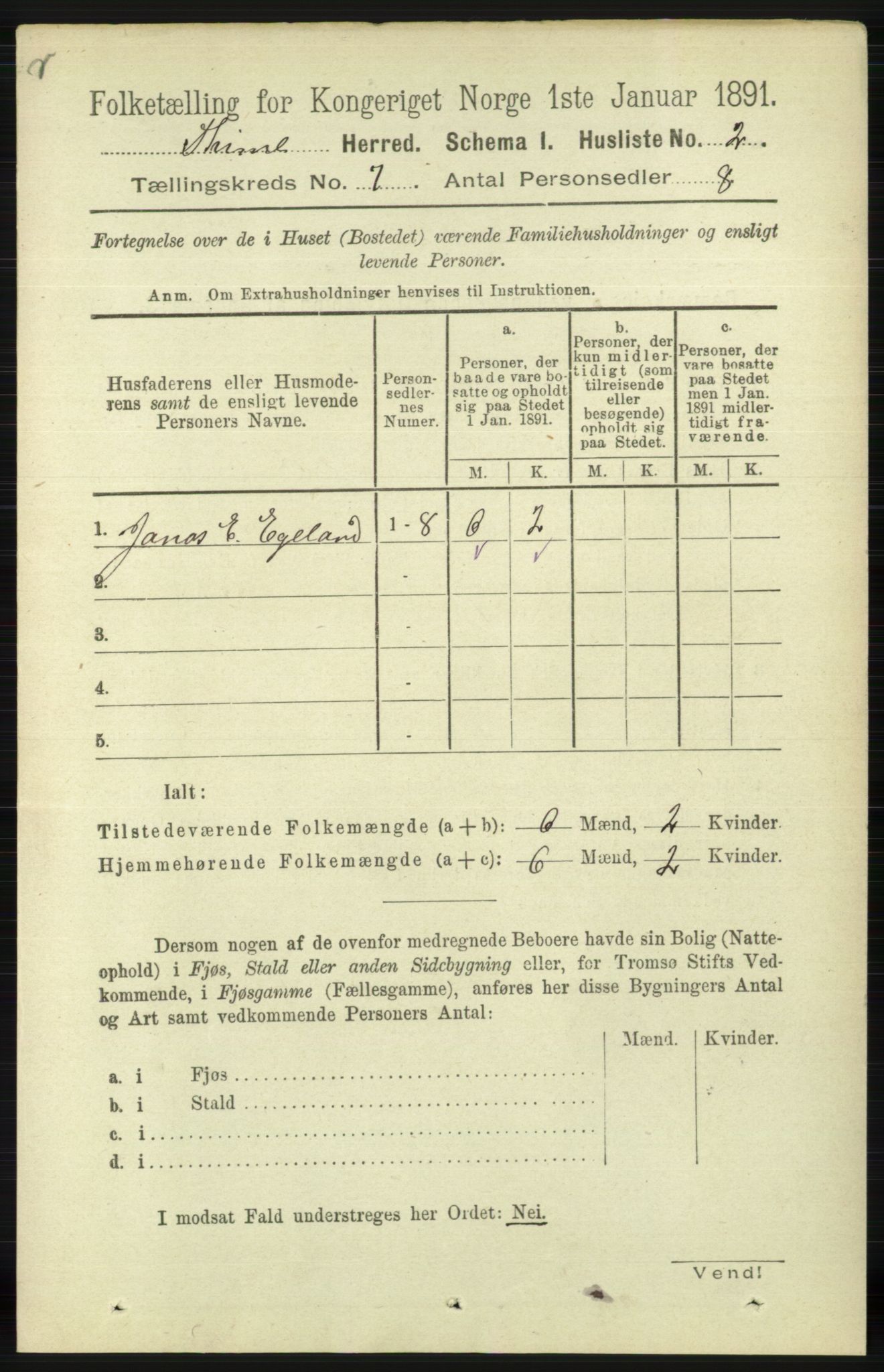 RA, Folketelling 1891 for 1121 Time herred, 1891, s. 2556