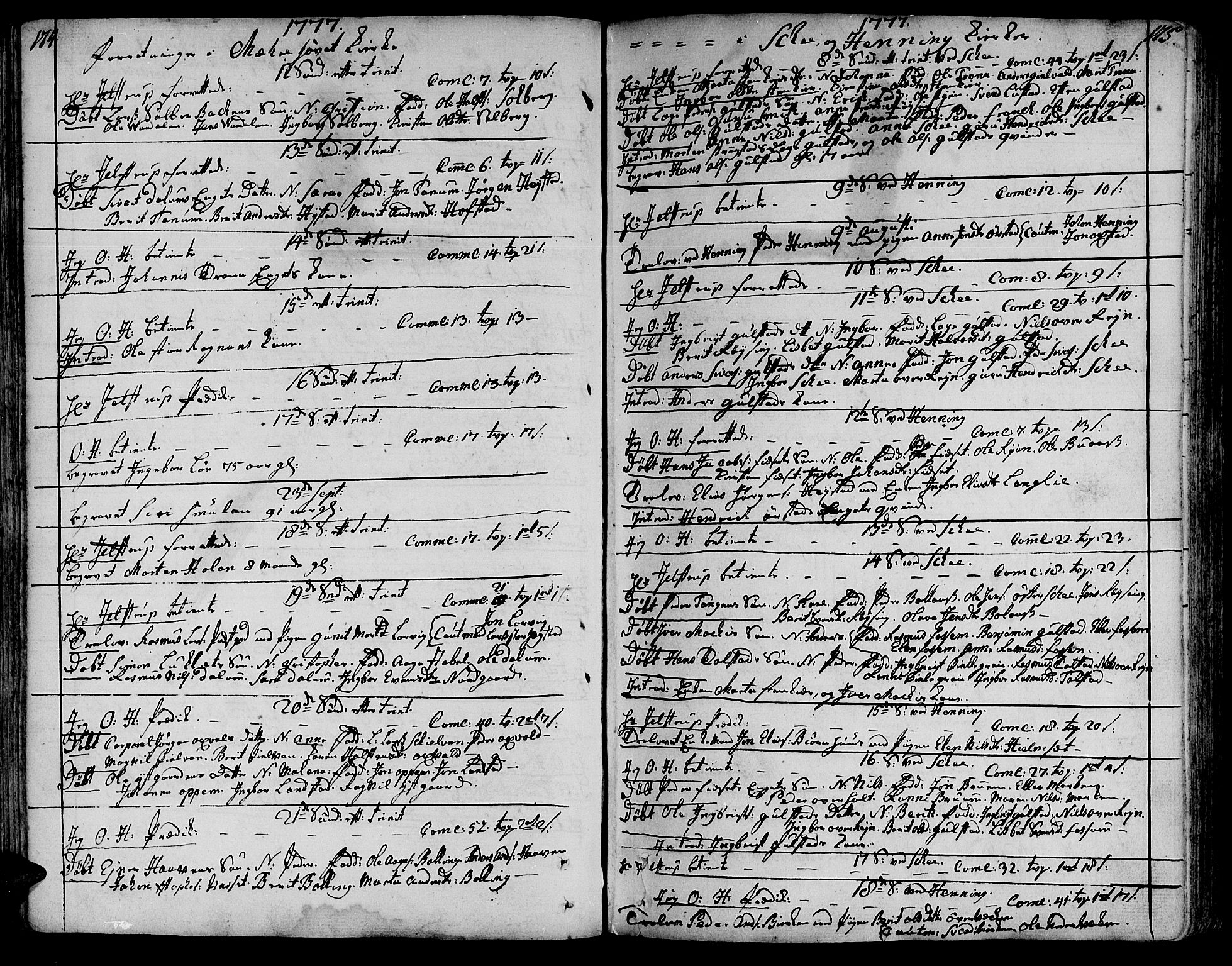 Ministerialprotokoller, klokkerbøker og fødselsregistre - Nord-Trøndelag, SAT/A-1458/735/L0331: Ministerialbok nr. 735A02, 1762-1794, s. 174-175