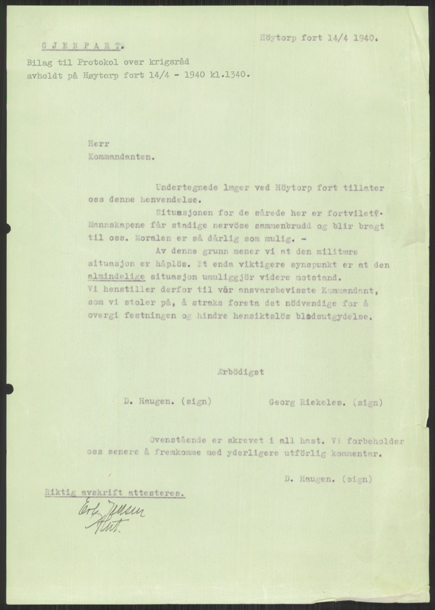 Forsvaret, Forsvarets krigshistoriske avdeling, AV/RA-RAFA-2017/Y/Yb/L0049: II-C-11-100  -  1. Divisjon, 1940, s. 802