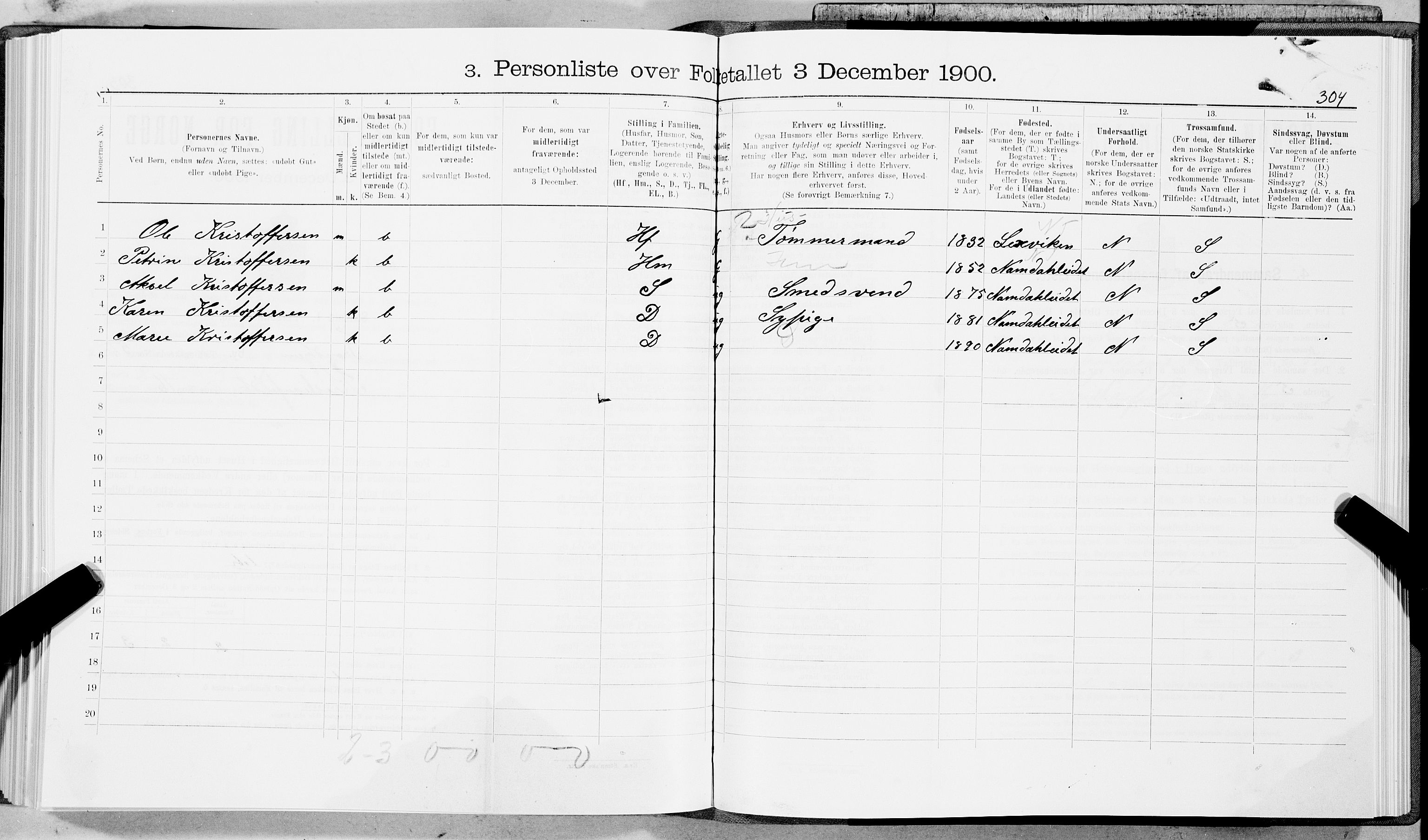 SAT, Folketelling 1900 for 1601 Trondheim kjøpstad, 1900, s. 8629