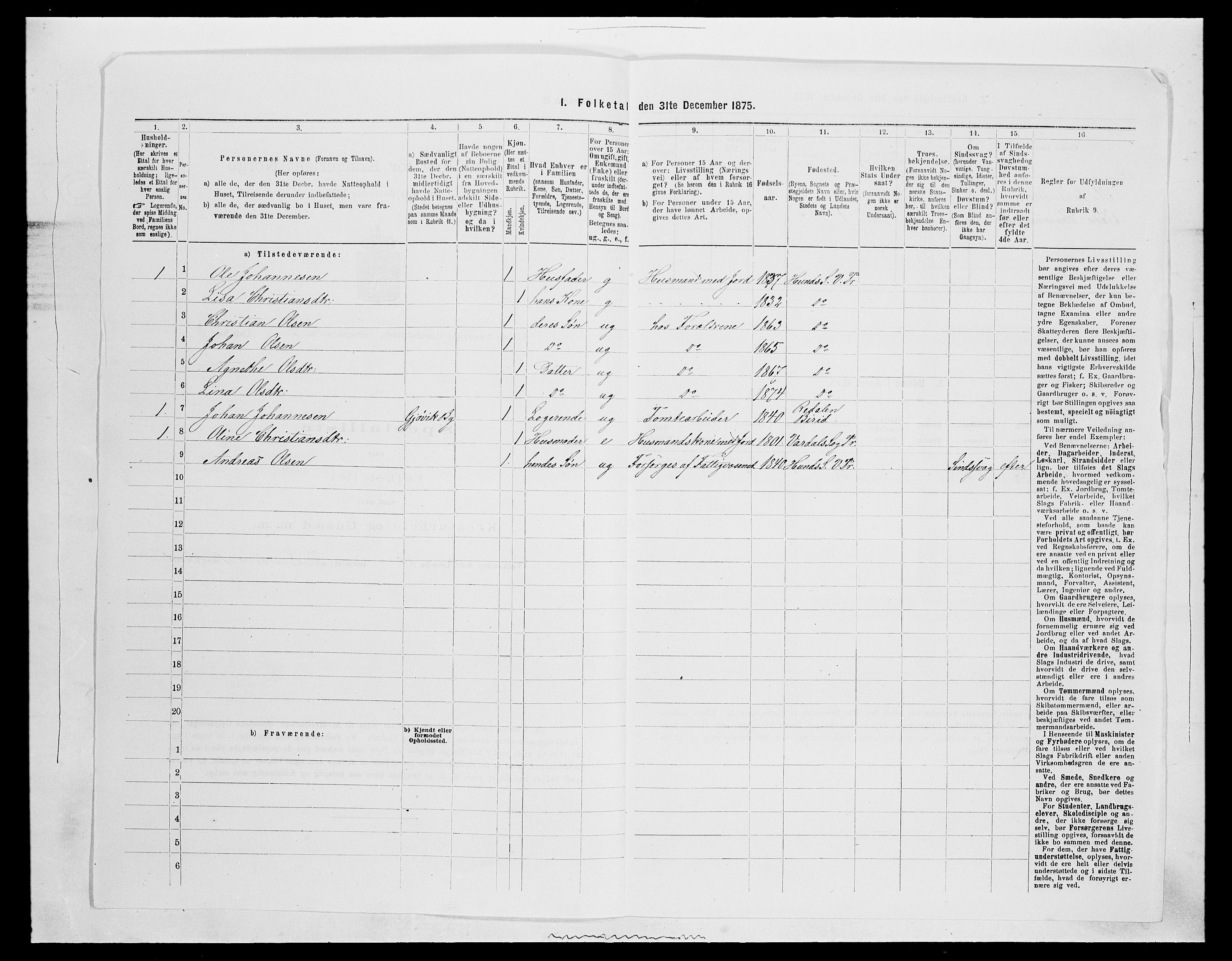 SAH, Folketelling 1875 for 0527L Vardal prestegjeld, Vardal sokn og Hunn sokn, 1875, s. 972