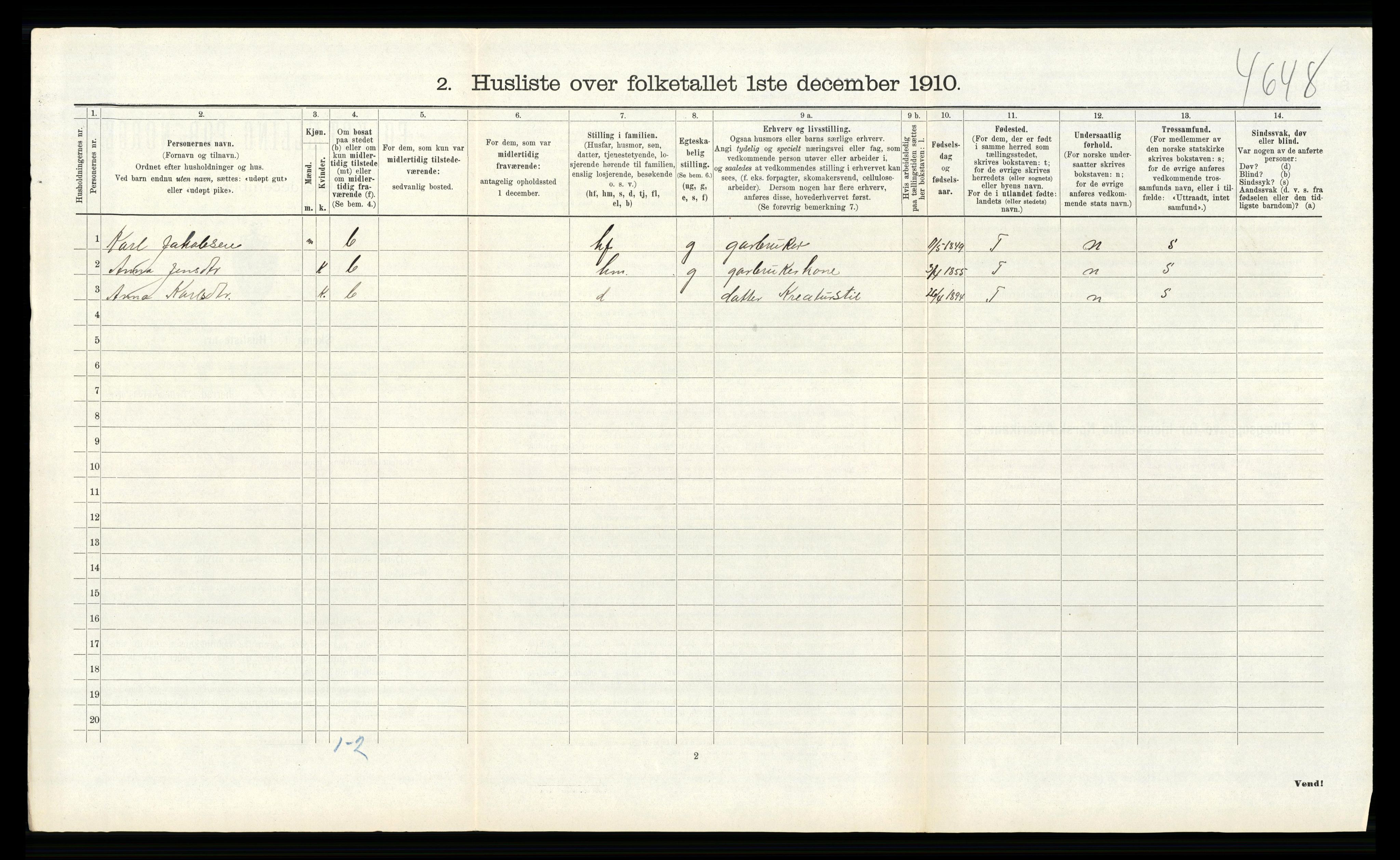 RA, Folketelling 1910 for 1257 Alversund herred, 1910, s. 489
