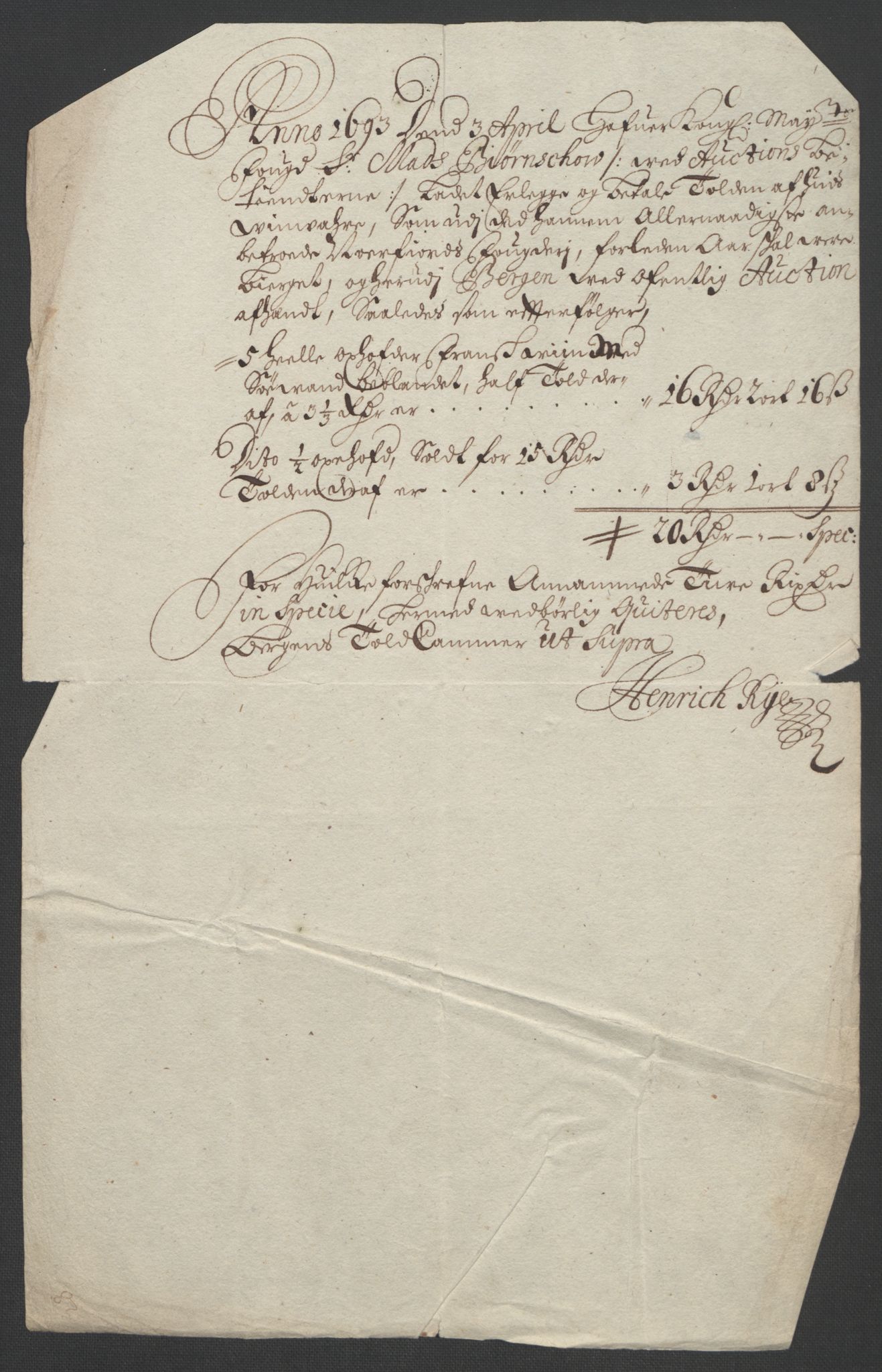 Rentekammeret inntil 1814, Reviderte regnskaper, Fogderegnskap, RA/EA-4092/R53/L3421: Fogderegnskap Sunn- og Nordfjord, 1693-1694, s. 246
