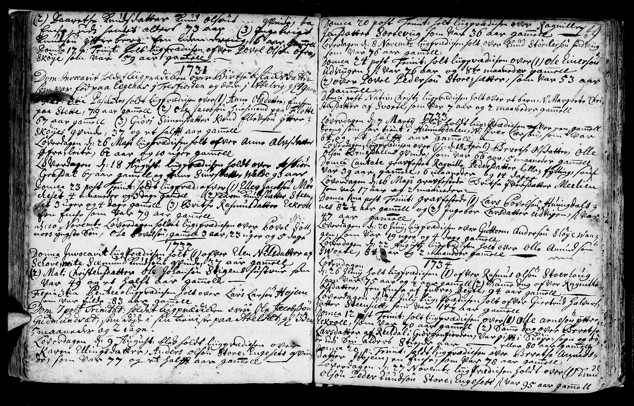 Ministerialprotokoller, klokkerbøker og fødselsregistre - Møre og Romsdal, AV/SAT-A-1454/524/L0349: Ministerialbok nr. 524A01, 1698-1779, s. 149