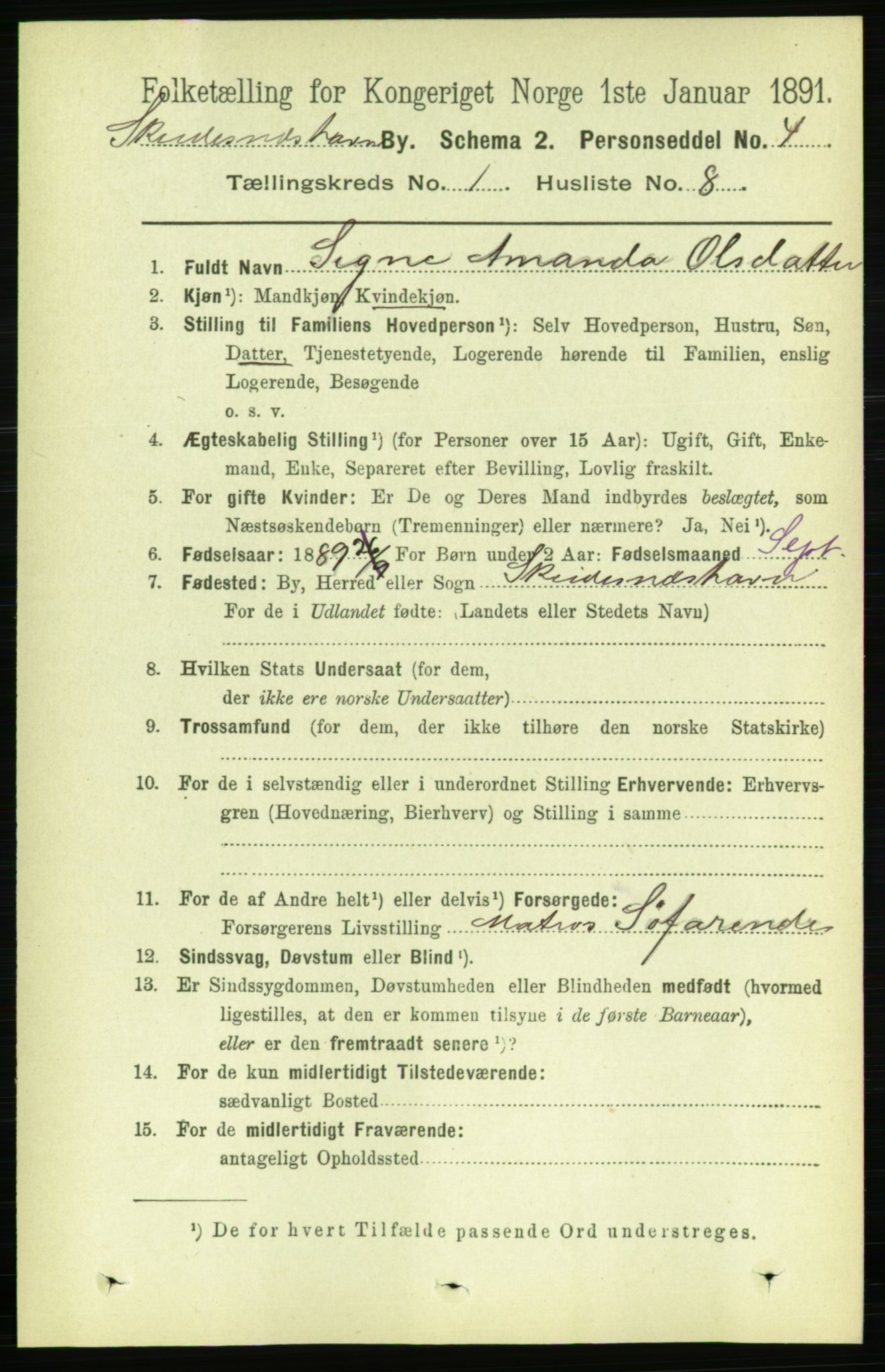 RA, Folketelling 1891 for 1104 Skudeneshavn ladested, 1891, s. 446