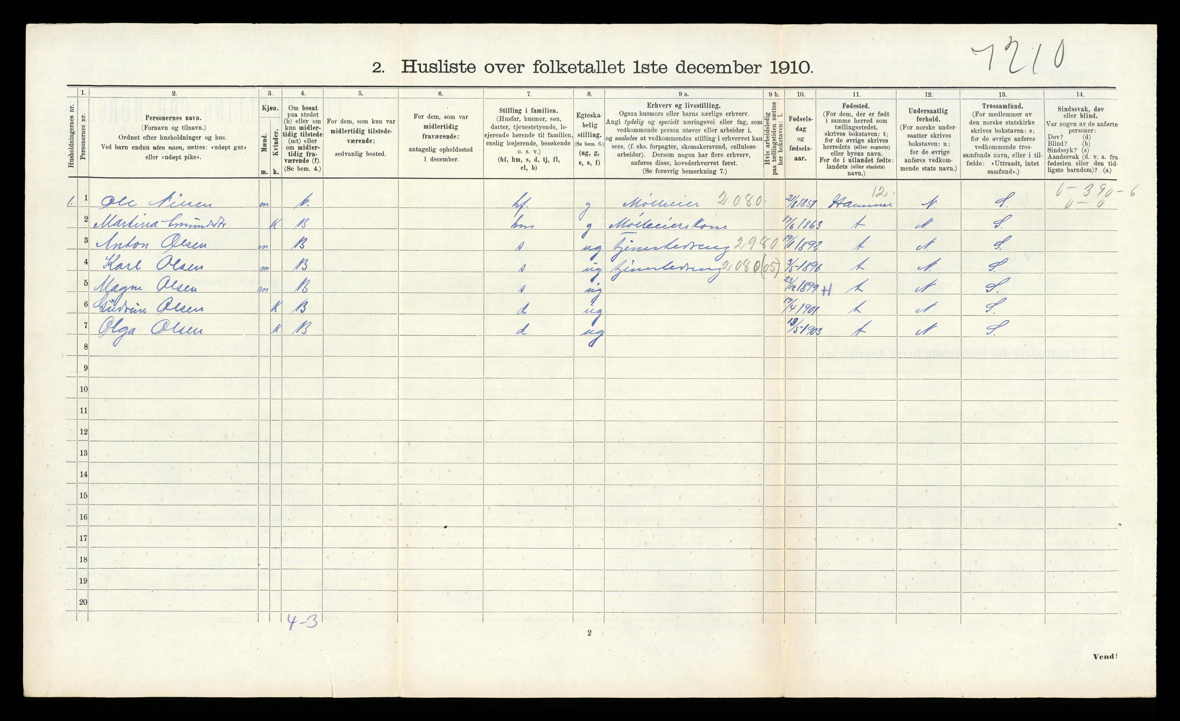 RA, Folketelling 1910 for 1255 Åsane herred, 1910, s. 72