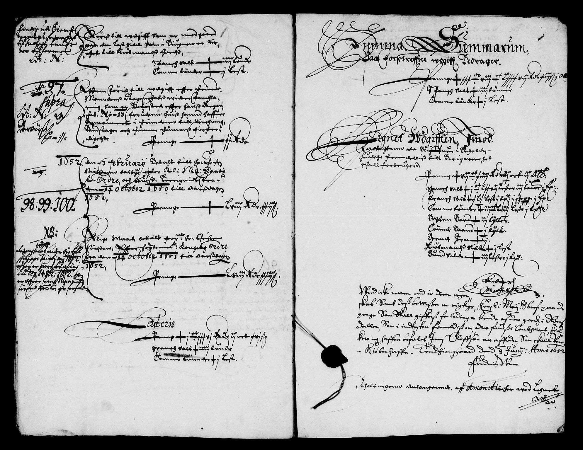 Rentekammeret inntil 1814, Reviderte regnskaper, Lensregnskaper, RA/EA-5023/R/Rb/Rbw/L0102: Trondheim len, 1650-1652