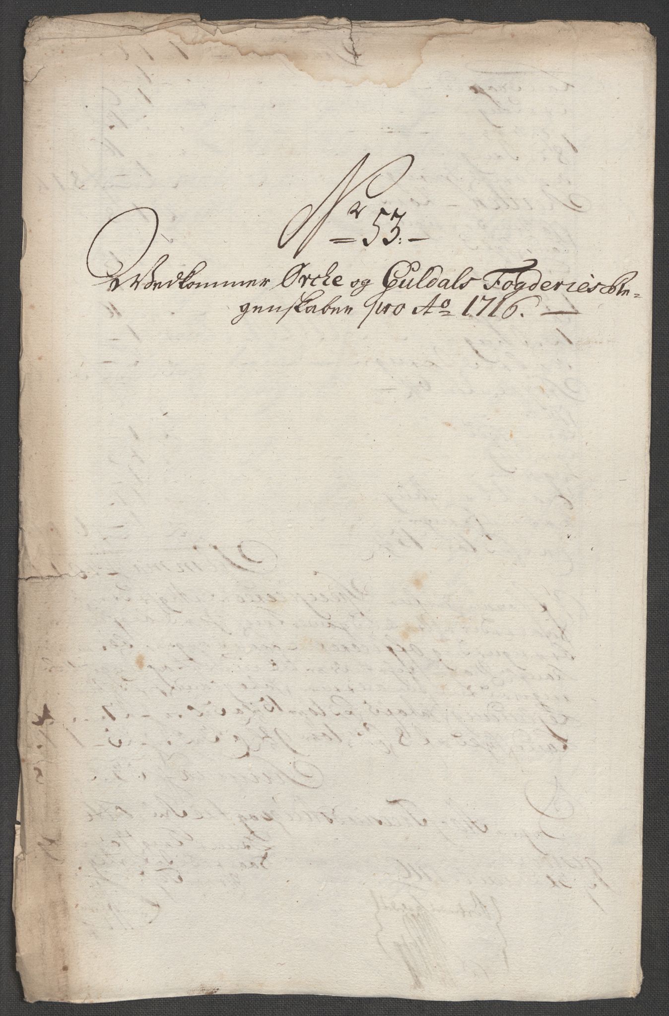 Rentekammeret inntil 1814, Reviderte regnskaper, Fogderegnskap, AV/RA-EA-4092/R60/L3968: Fogderegnskap Orkdal og Gauldal, 1716, s. 101