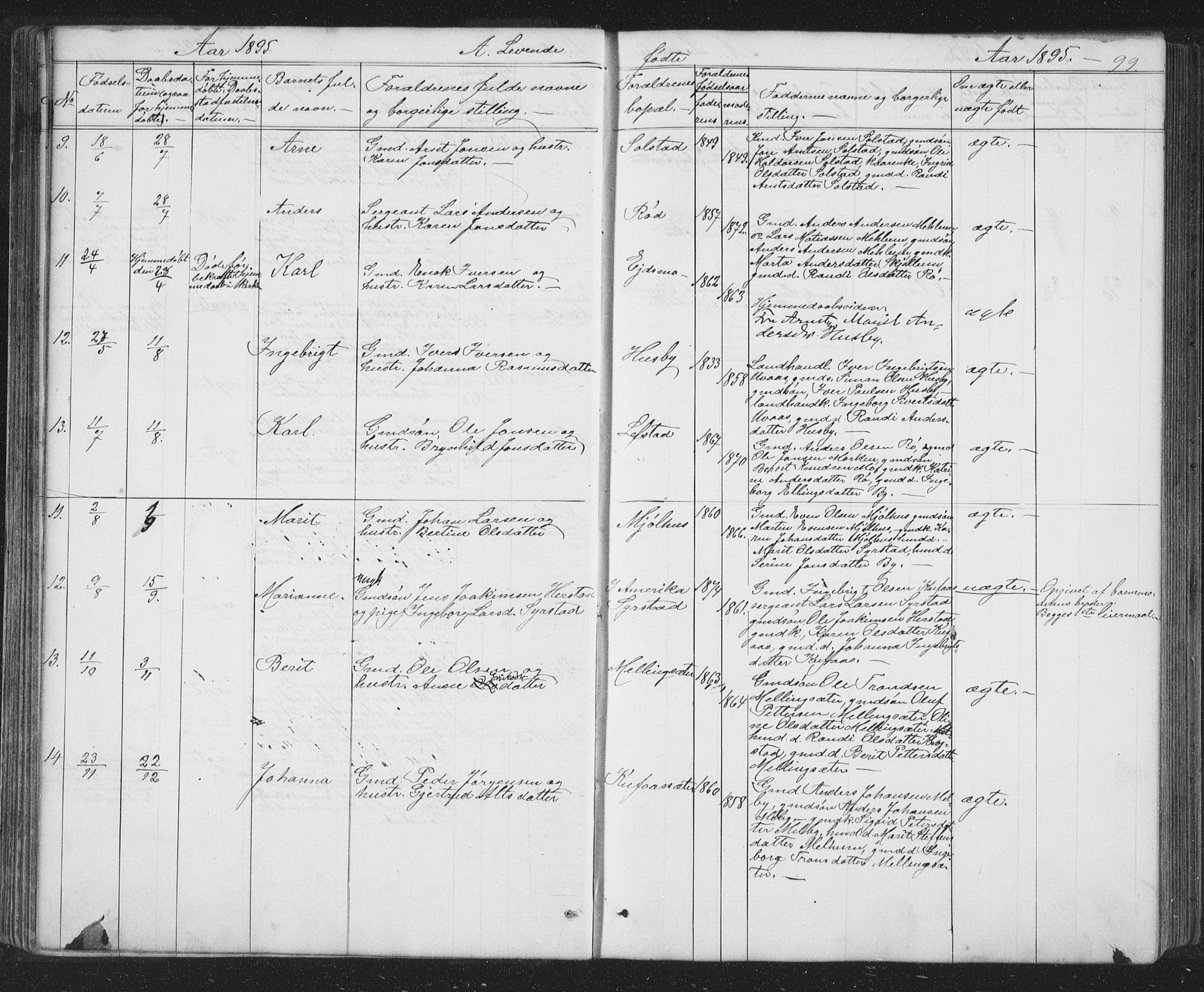 Ministerialprotokoller, klokkerbøker og fødselsregistre - Sør-Trøndelag, SAT/A-1456/667/L0798: Klokkerbok nr. 667C03, 1867-1929, s. 99