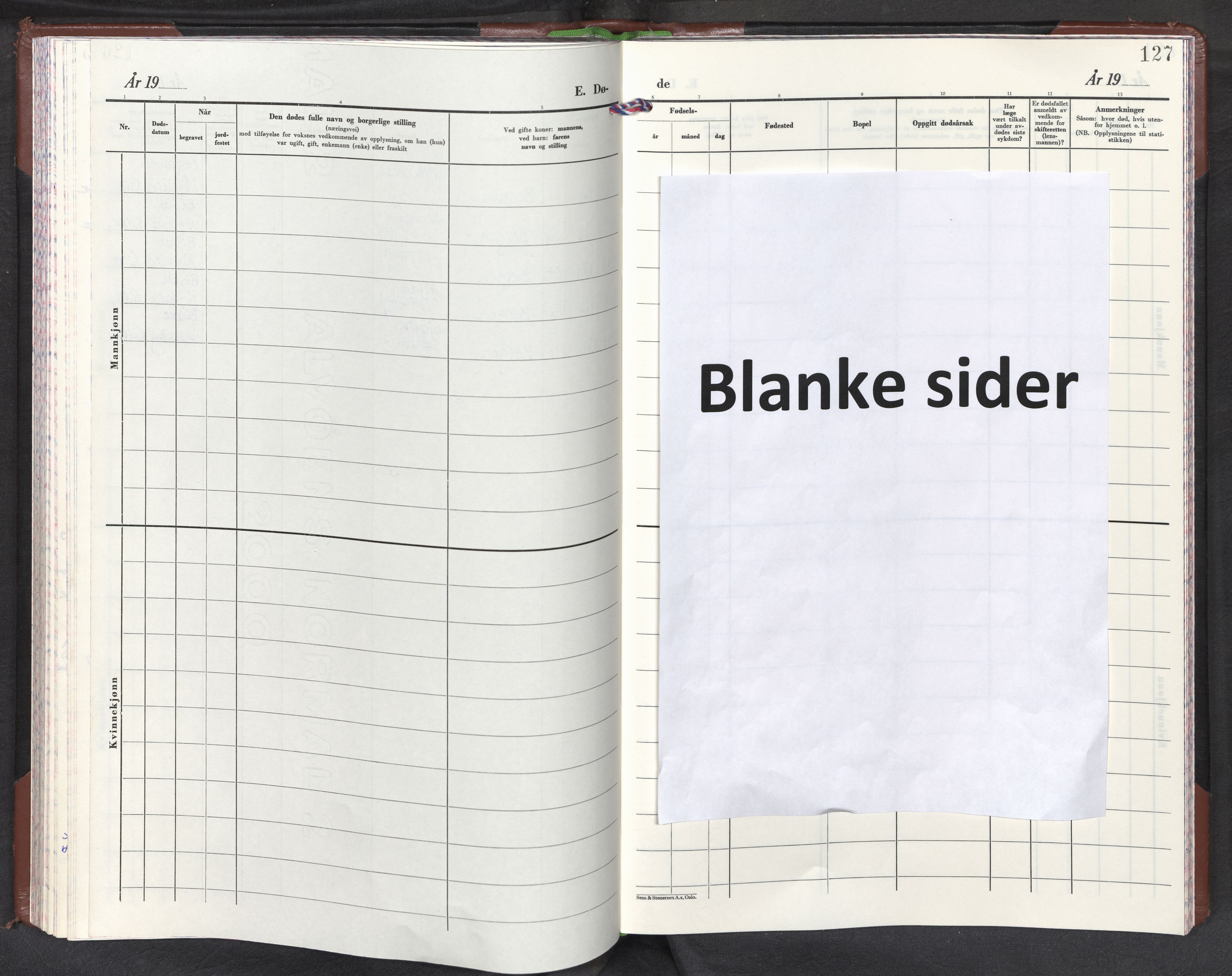 Laksevåg Sokneprestembete, AV/SAB-A-76501/H/Ha/Haa/Haal/L0001: Ministerialbok nr. L 1, 1972-2010, s. 127