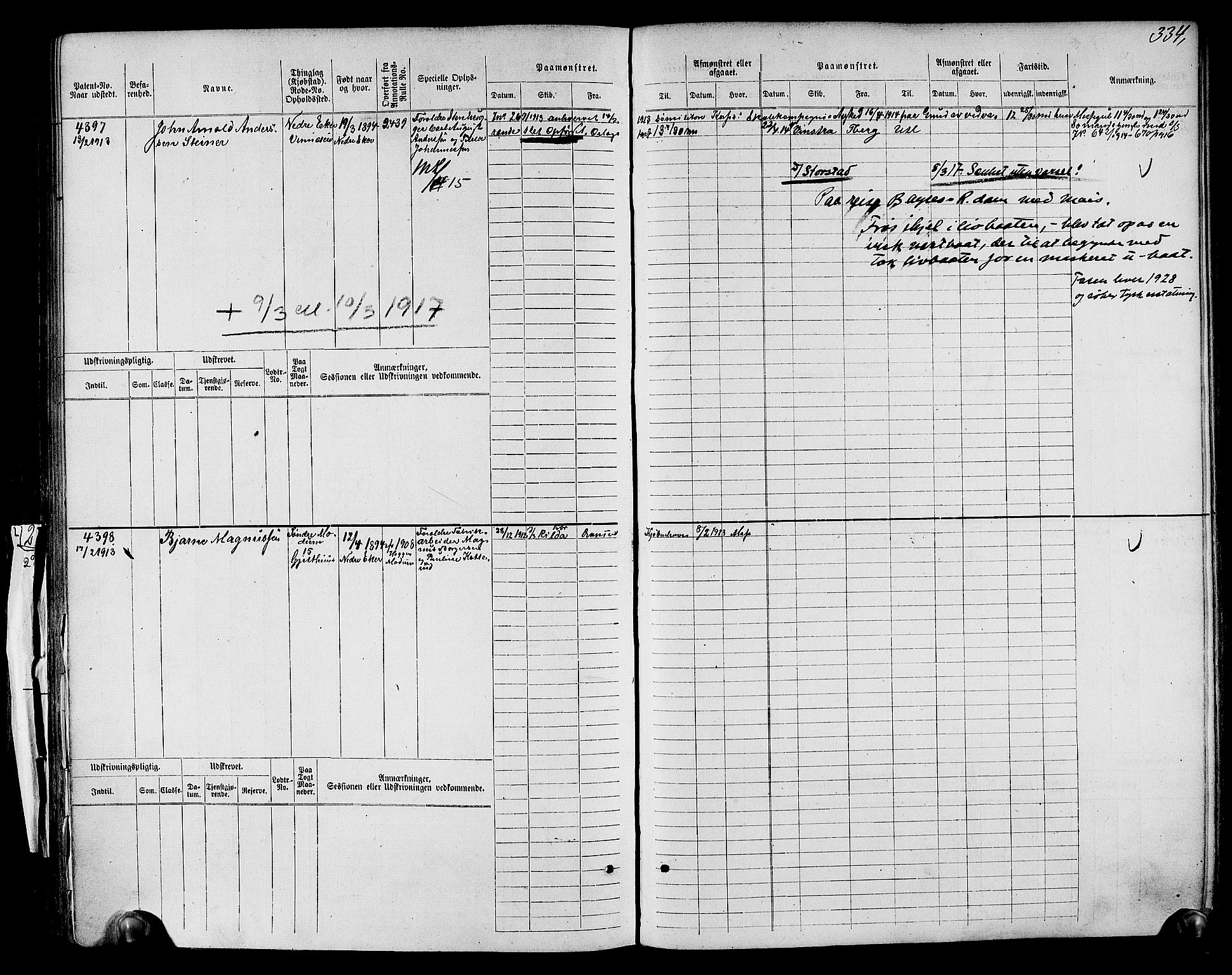 Drammen innrulleringsdistrikt, SAKO/A-781/F/Fc/L0005: Hovedrulle, 1911, s. 197