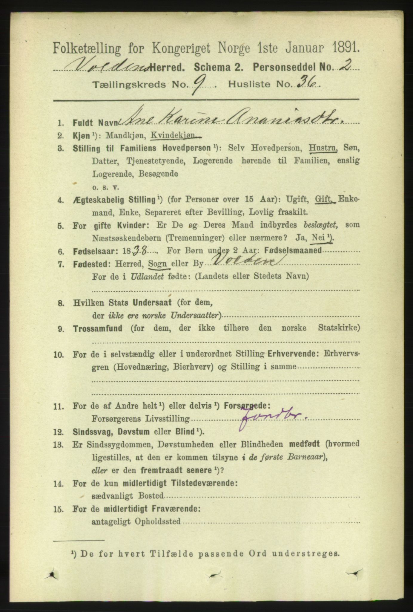 RA, Folketelling 1891 for 1519 Volda herred, 1891, s. 4475
