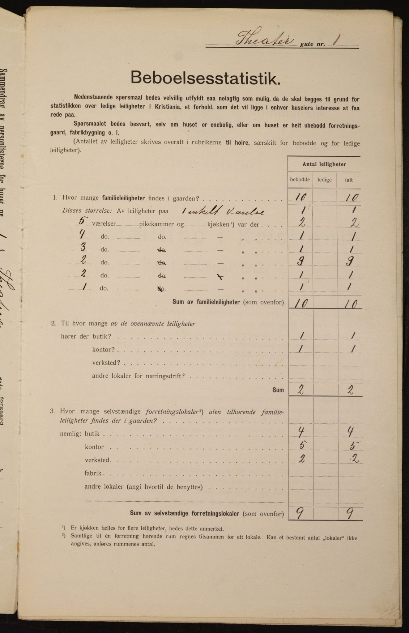 OBA, Kommunal folketelling 1.2.1912 for Kristiania, 1912, s. 107074