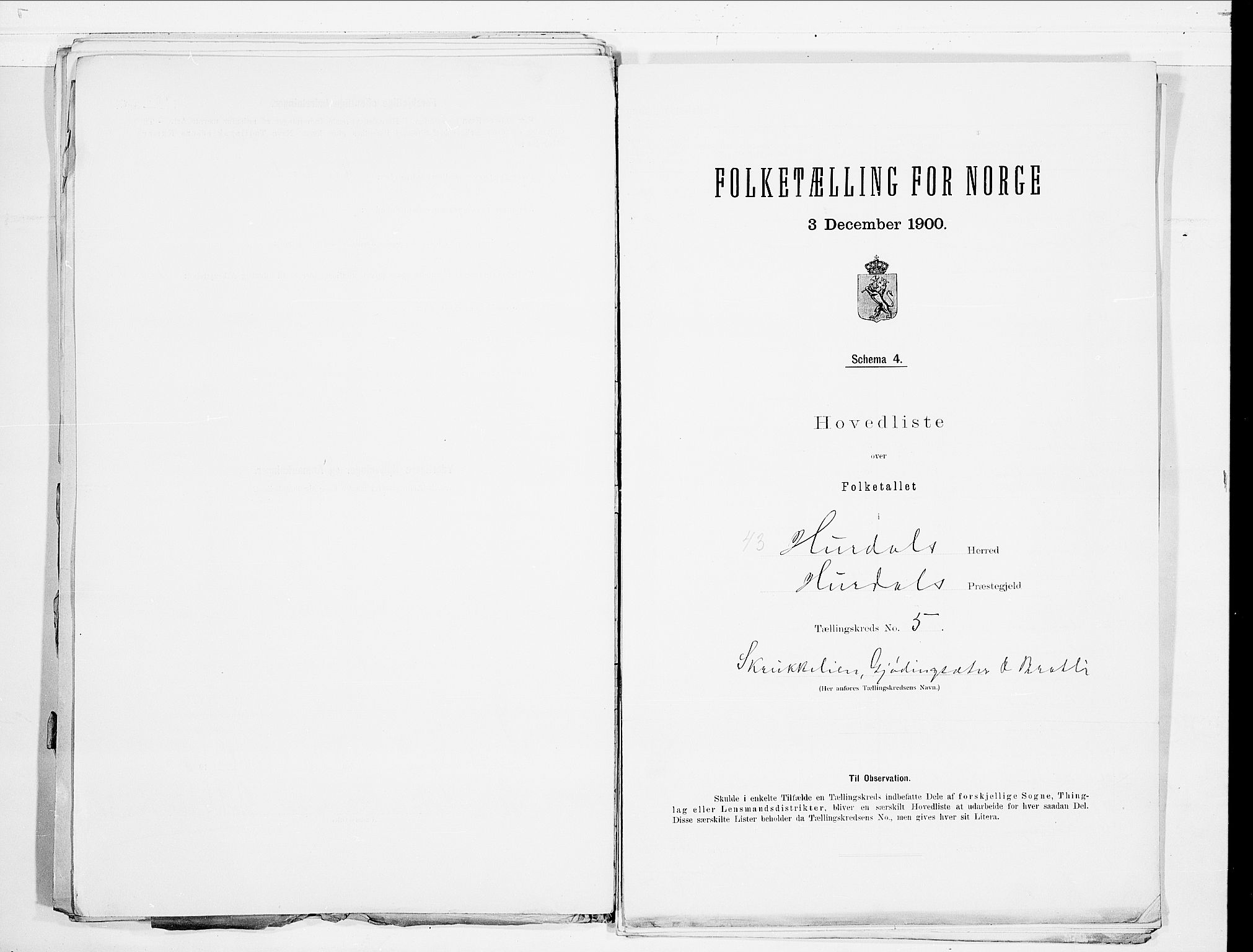 SAO, Folketelling 1900 for 0239 Hurdal herred, 1900, s. 4