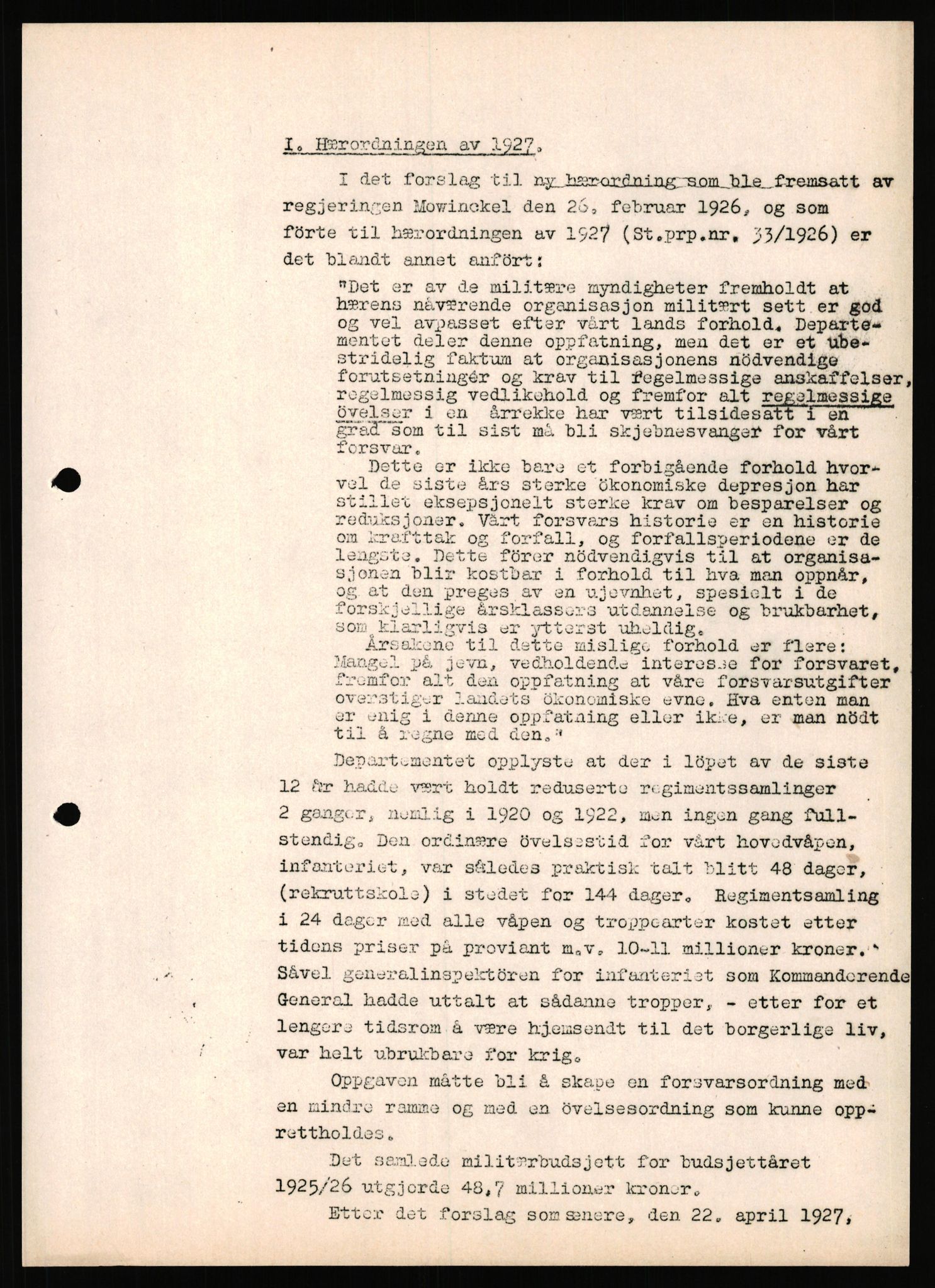 Undersøkelseskommisjonen av 1945, AV/RA-S-1566/D/Db/L0021: Ramberg - Regjeringen under krigen, 1940-1946, s. 109