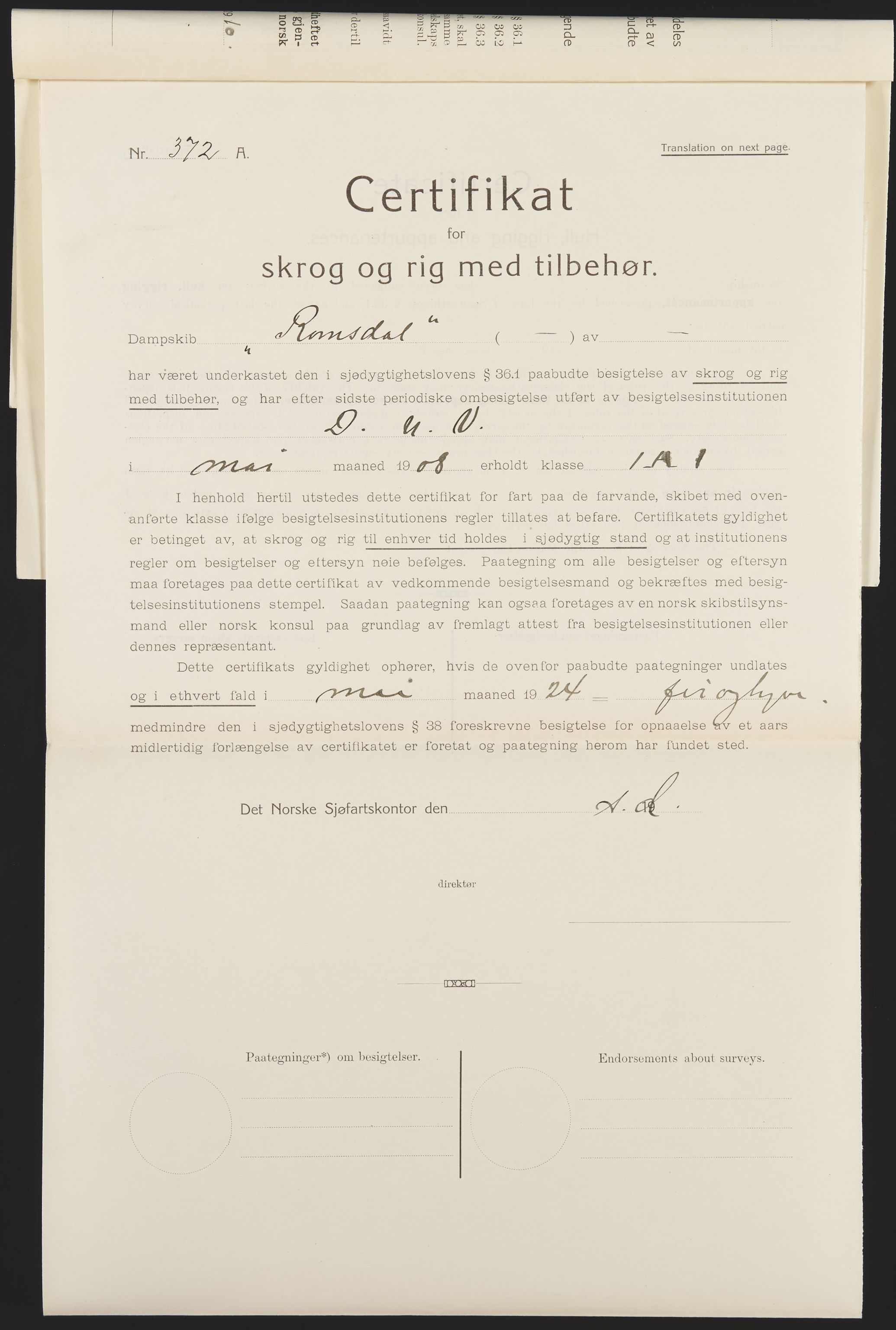 Sjøfartsdirektoratet med forløpere, skipsmapper slettede skip, RA/S-4998/F/Fa/L0237: --, 1847-1934, s. 218