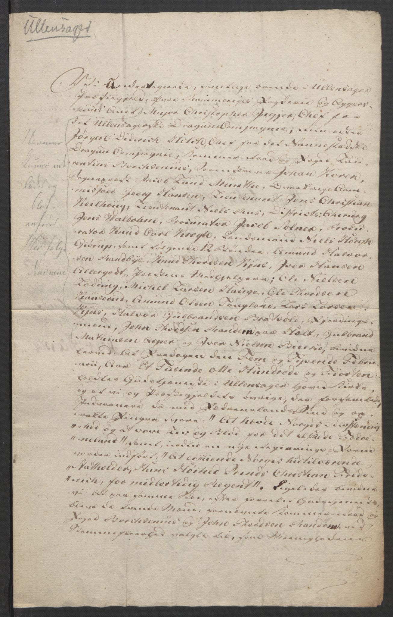 Statsrådssekretariatet, AV/RA-S-1001/D/Db/L0007: Fullmakter for Eidsvollsrepresentantene i 1814. , 1814, s. 206