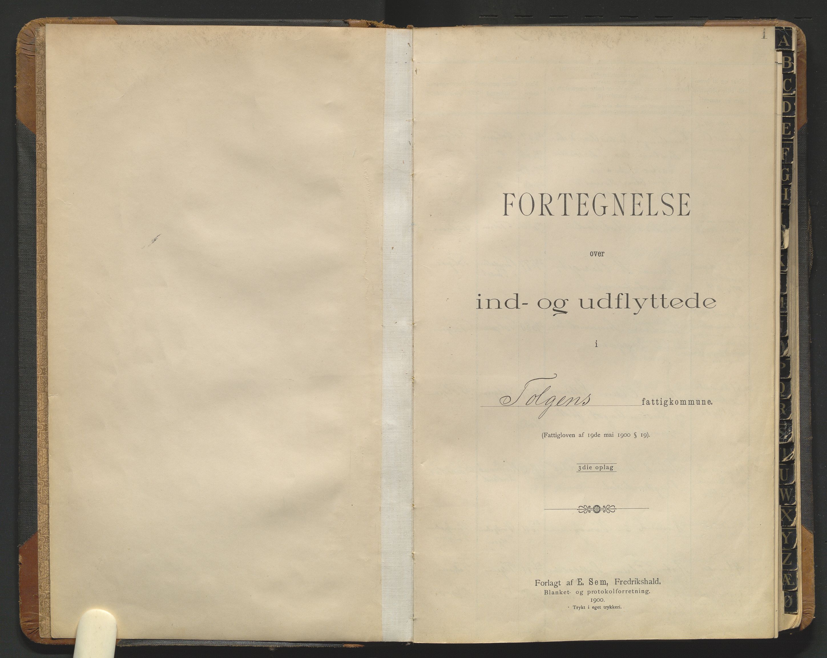 Tolga og Os lensmannskontor, AV/SAH-LHT-031/L/La/L0001: Protokoll over inn- og utflyttede, 1901-1943