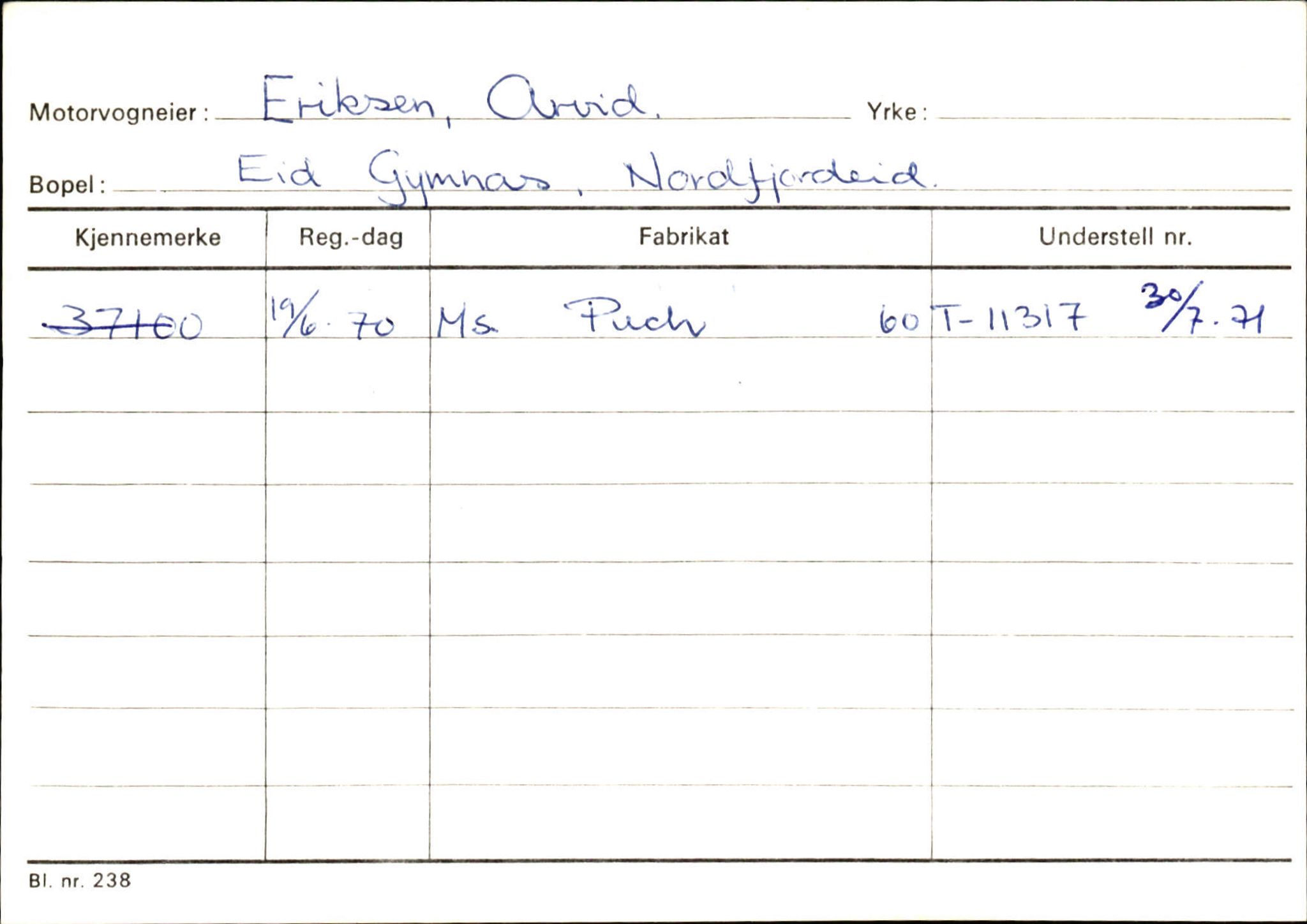 Statens vegvesen, Sogn og Fjordane vegkontor, AV/SAB-A-5301/4/F/L0129: Eigarregistrer Eid A-S, 1945-1975, s. 456