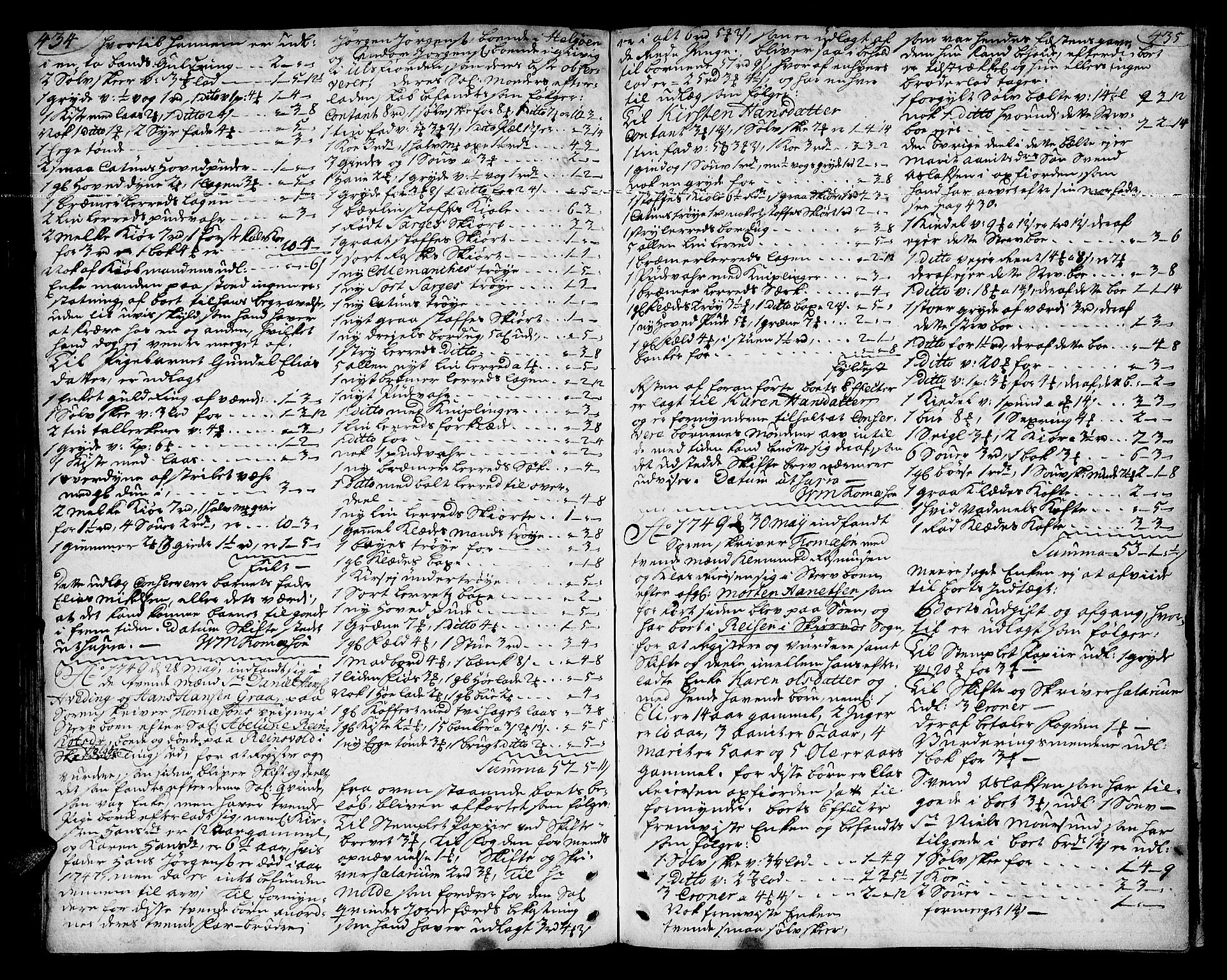 Sorenskriveren i Tromsø (-1755), SATØ/S-0262, 1713-1751, s. 434-435