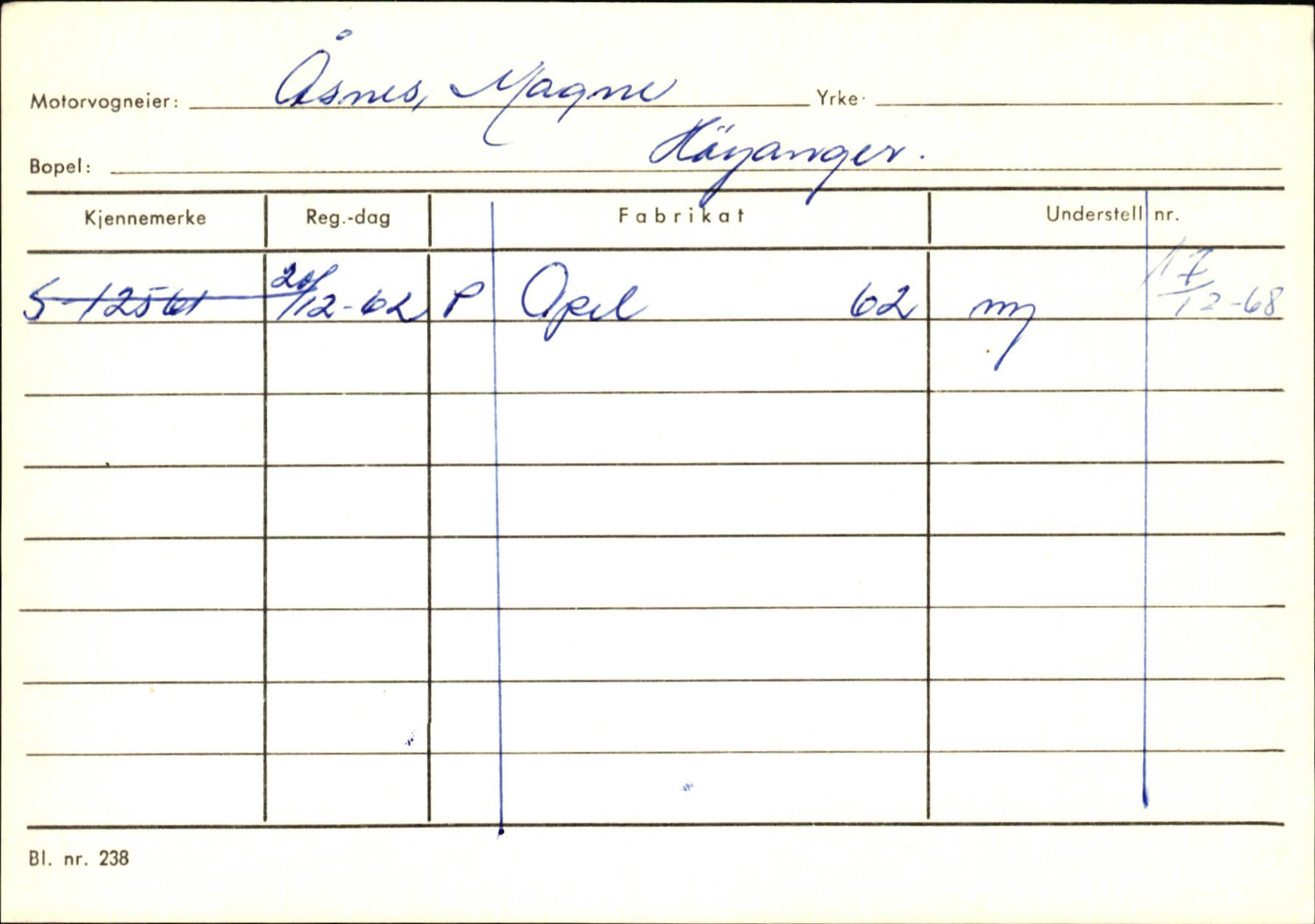 Statens vegvesen, Sogn og Fjordane vegkontor, SAB/A-5301/4/F/L0131: Eigarregister Høyanger P-Å. Stryn S-Å, 1945-1975, s. 1136