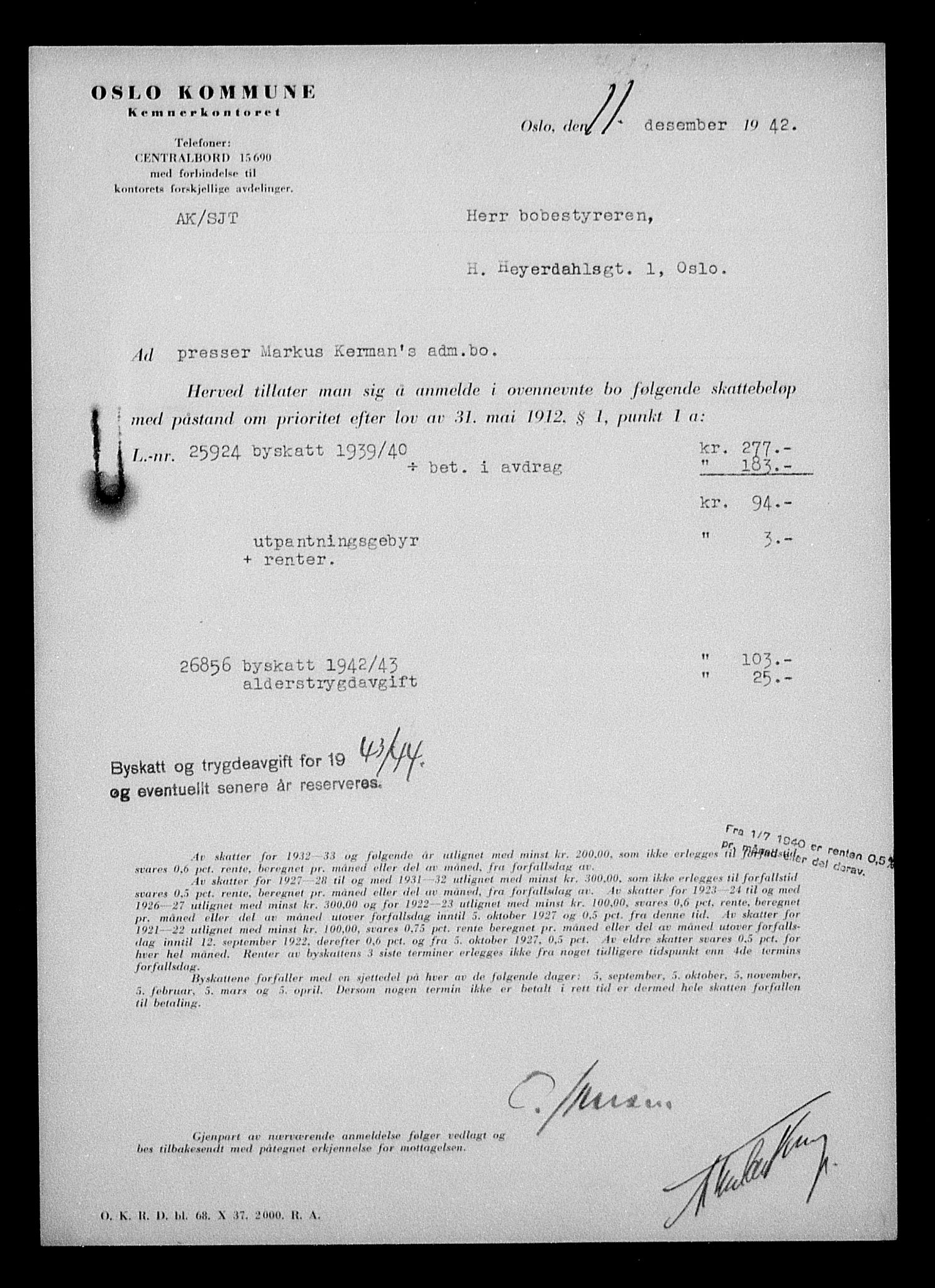 Justisdepartementet, Tilbakeføringskontoret for inndratte formuer, AV/RA-S-1564/H/Hc/Hcc/L0951: --, 1945-1947, s. 37