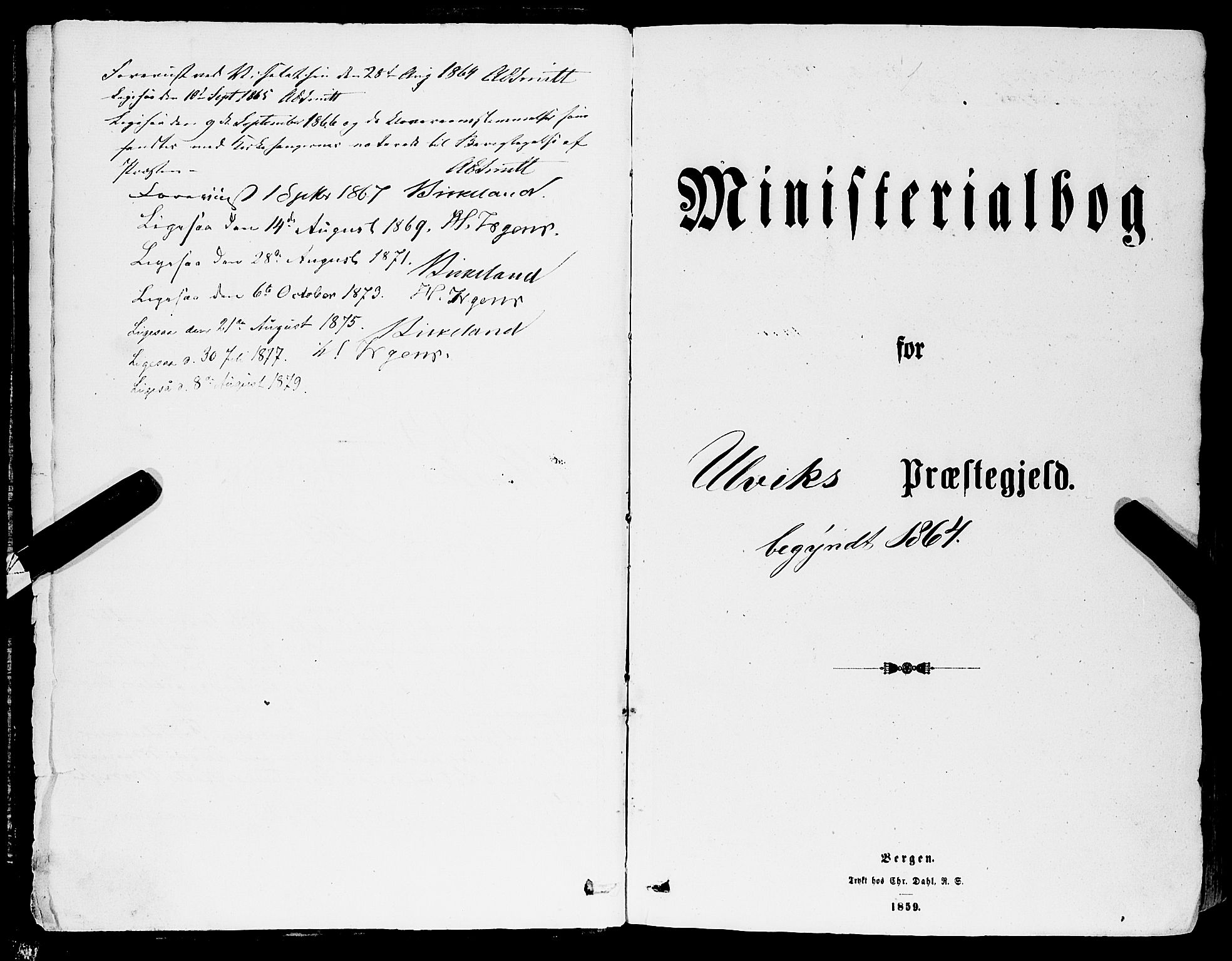 Ulvik sokneprestembete, AV/SAB-A-78801/H/Haa: Ministerialbok nr. A 15, 1864-1878