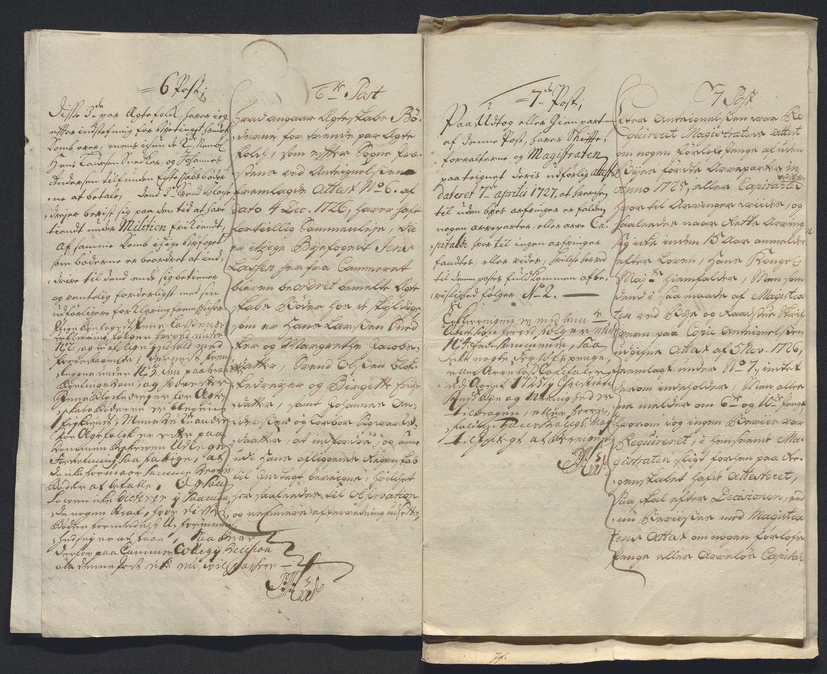 Rentekammeret inntil 1814, Reviderte regnskaper, Byregnskaper, AV/RA-EA-4066/R/Rm/L0286: [M19] Sikt og sakefall, 1719-1727, s. 453