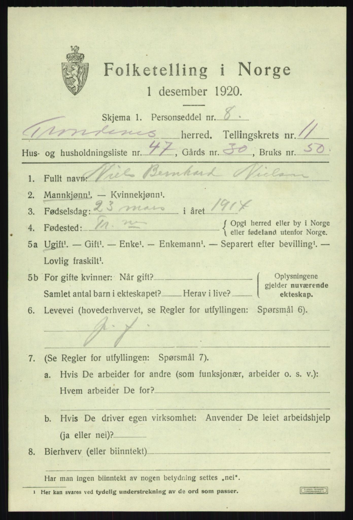 SATØ, Folketelling 1920 for 1914 Trondenes herred, 1920, s. 8971