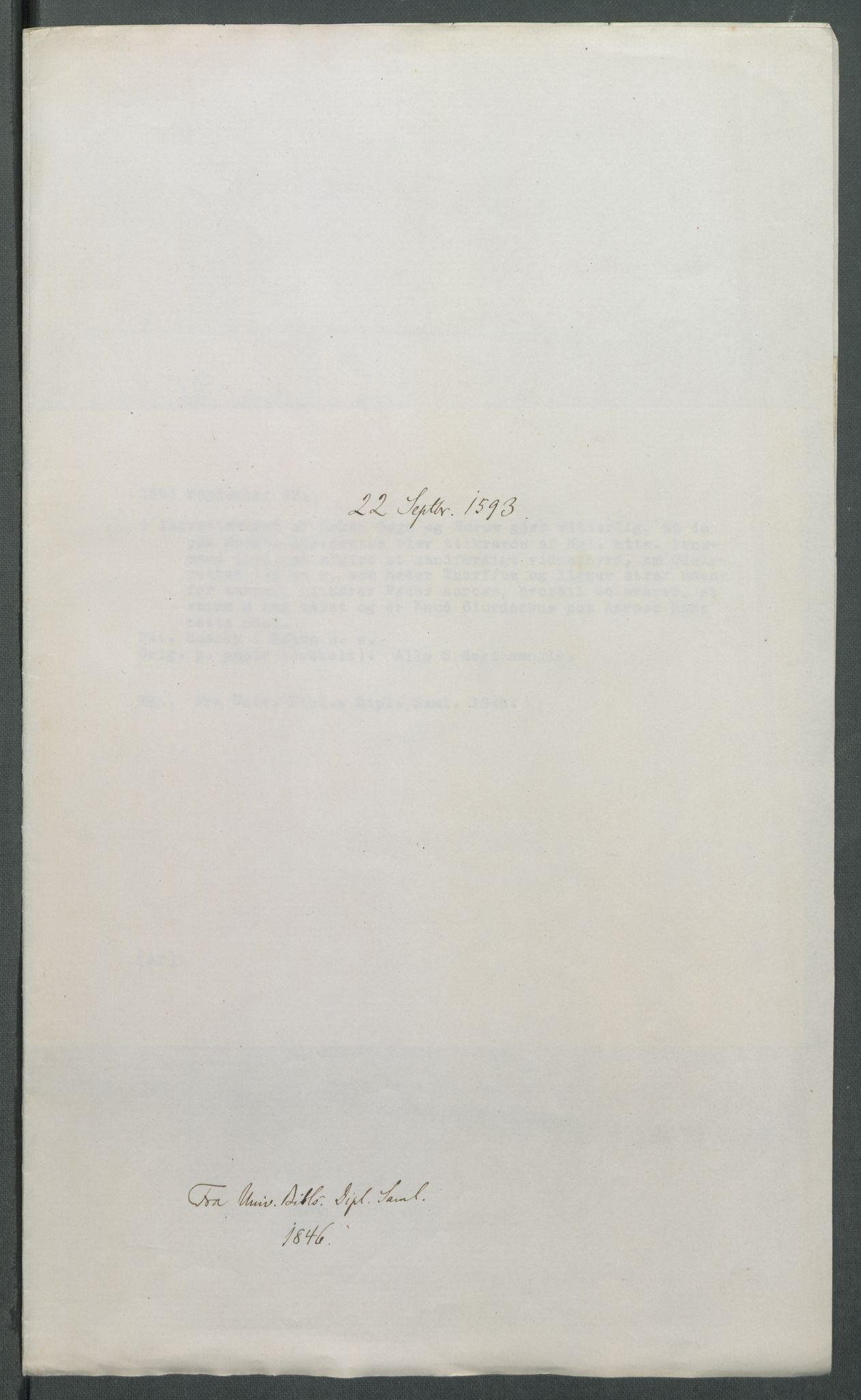 Riksarkivets diplomsamling, AV/RA-EA-5965/F02/L0097: Dokumenter, 1593, s. 66