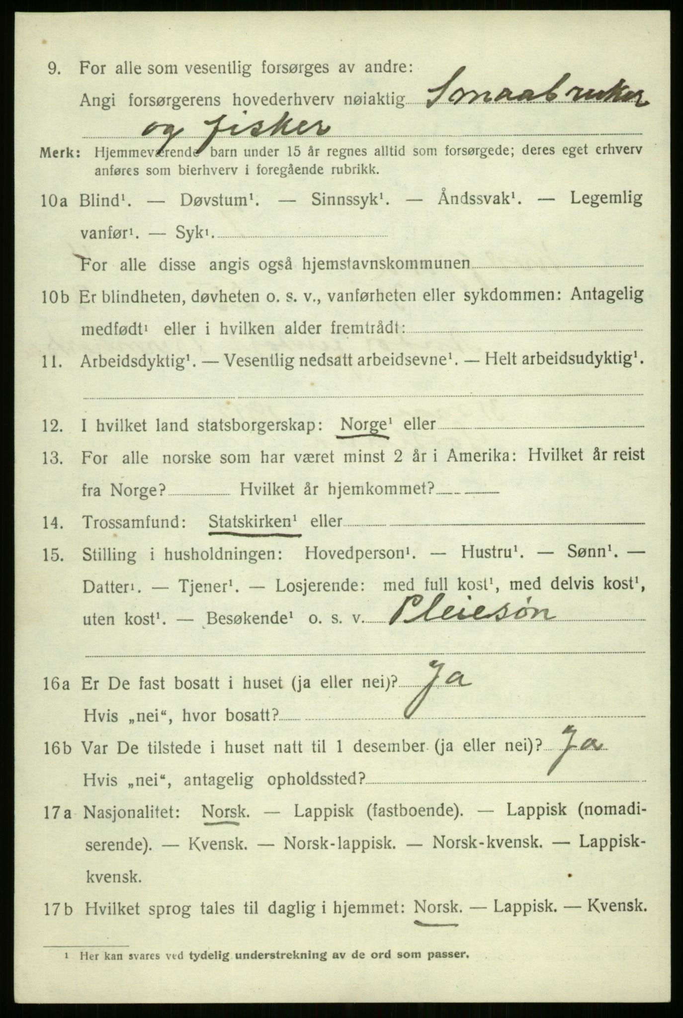SATØ, Folketelling 1920 for 1911 Kvæfjord herred, 1920, s. 2568