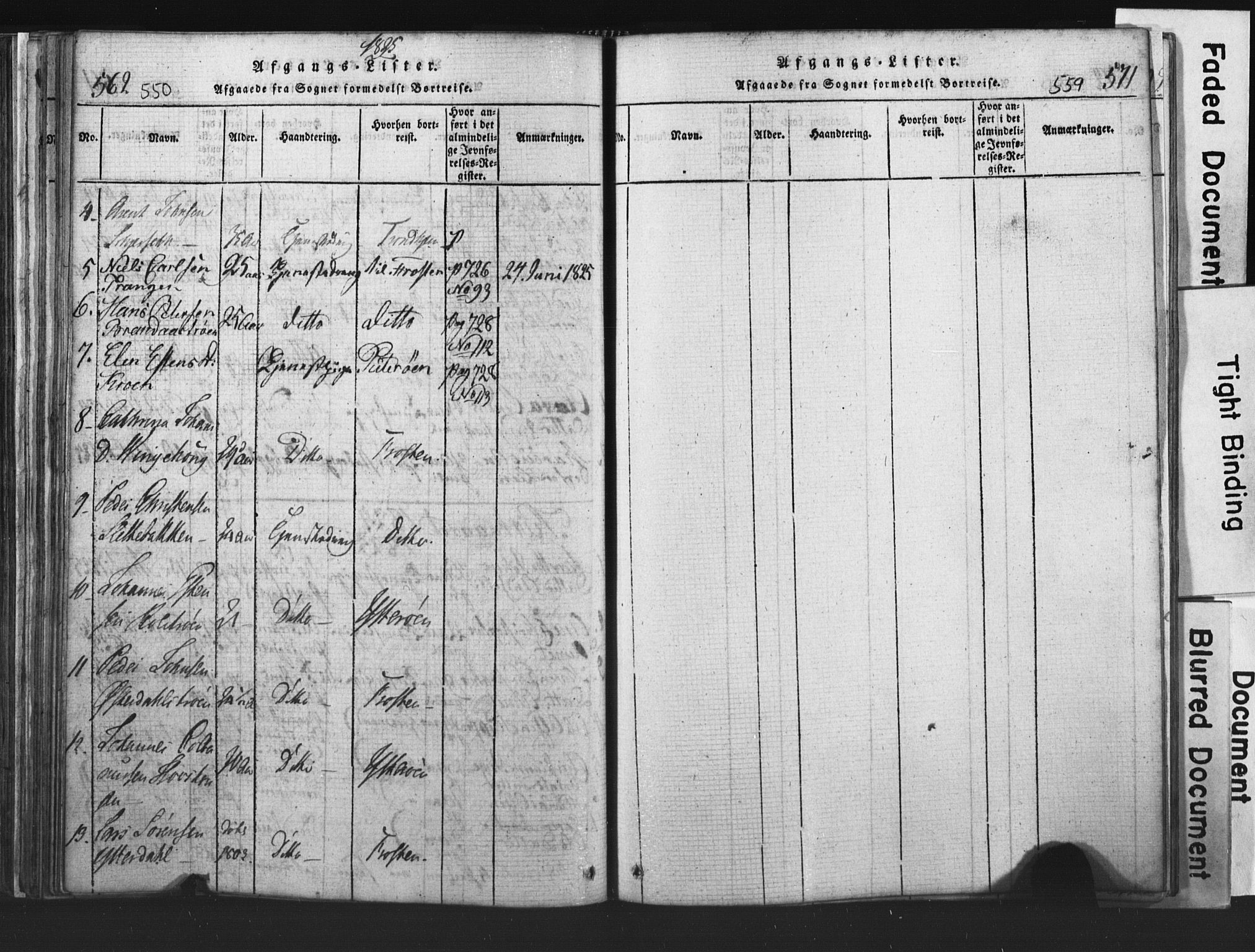 Ministerialprotokoller, klokkerbøker og fødselsregistre - Nord-Trøndelag, AV/SAT-A-1458/701/L0017: Klokkerbok nr. 701C01, 1817-1825, s. 550-551