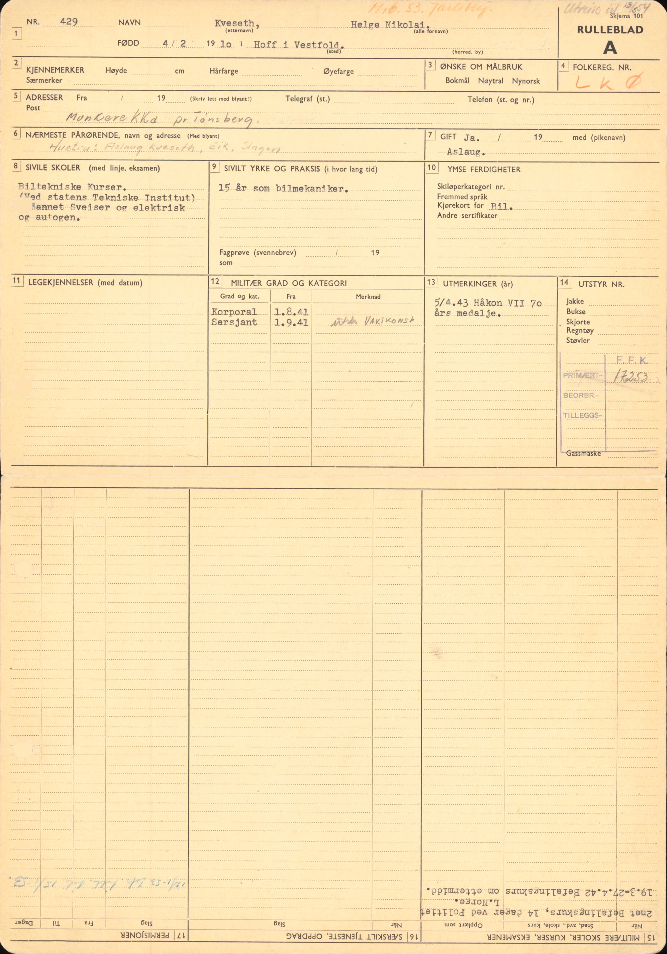 Forsvaret, Forsvarets overkommando/Luftforsvarsstaben, AV/RA-RAFA-4079/P/Pa/L0024: Personellpapirer, 1910, s. 549