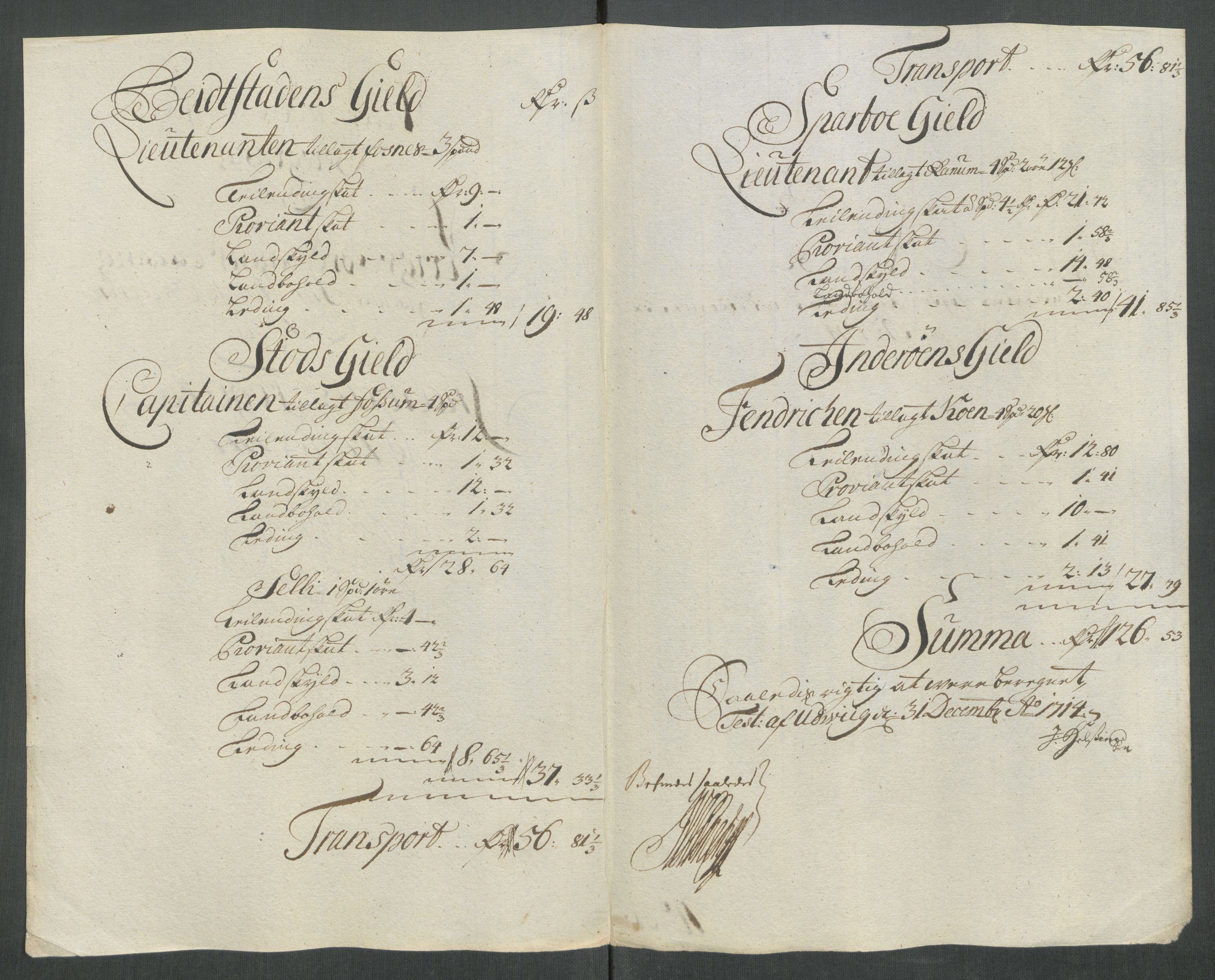 Rentekammeret inntil 1814, Reviderte regnskaper, Fogderegnskap, RA/EA-4092/R63/L4322: Fogderegnskap Inderøy, 1714, s. 306