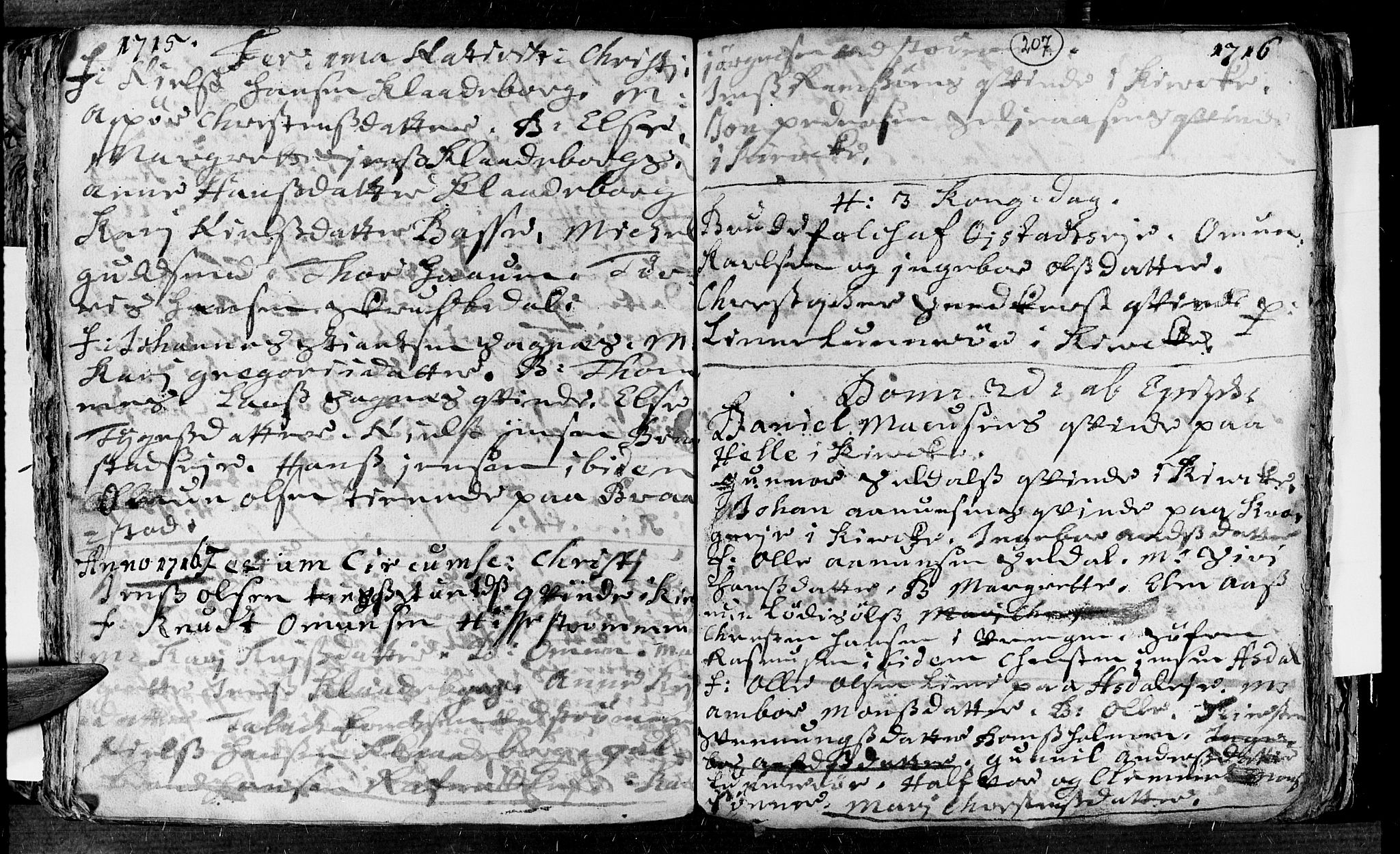 Øyestad sokneprestkontor, SAK/1111-0049/F/Fa/L0002: Ministerialbok nr. A 2, 1692-1722, s. 207