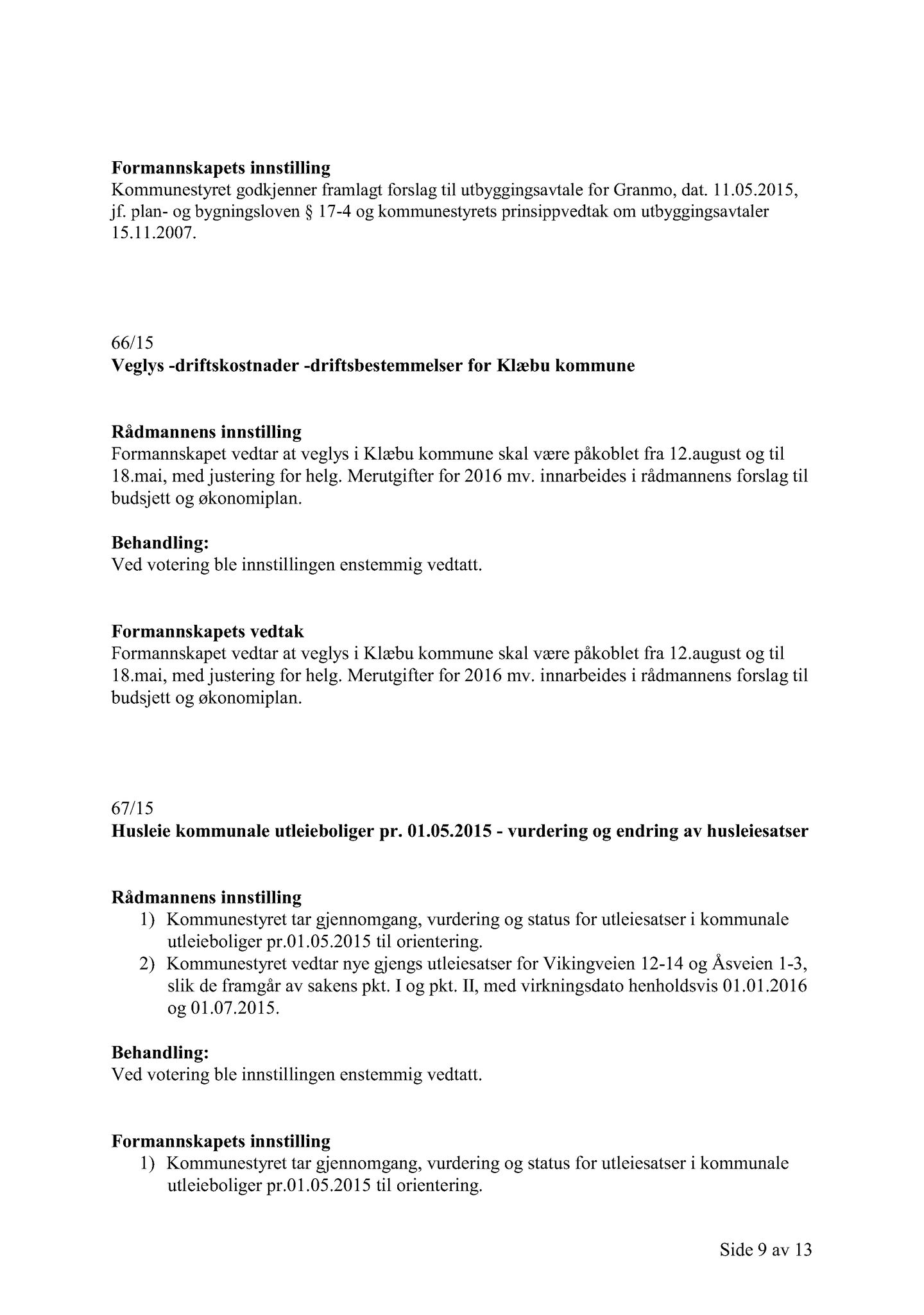 Klæbu Kommune, TRKO/KK/02-FS/L008: Formannsskapet - Møtedokumenter, 2015, s. 1961