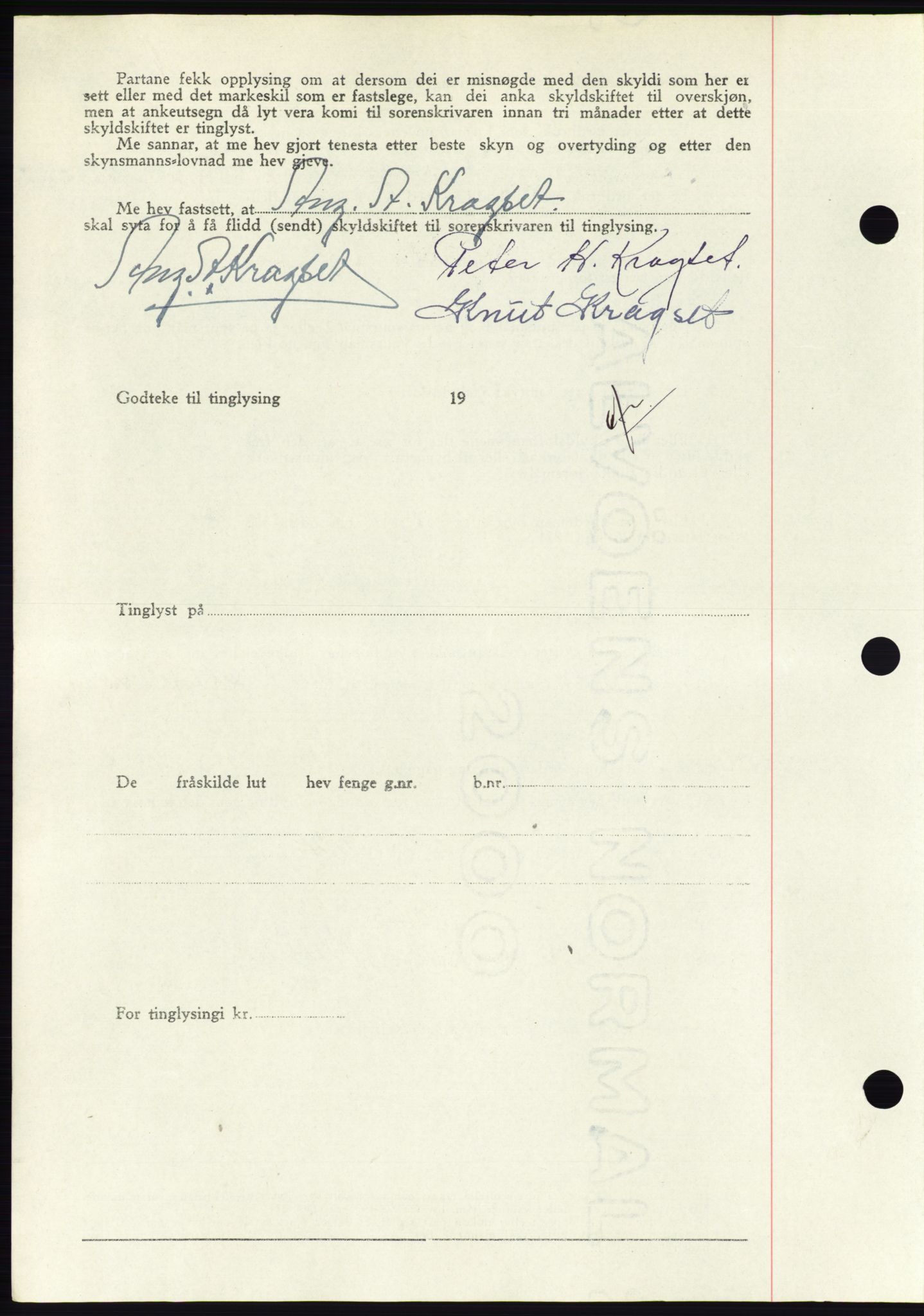 Søre Sunnmøre sorenskriveri, AV/SAT-A-4122/1/2/2C/L0081: Pantebok nr. 7A, 1947-1948, Dagboknr: 1194/1947