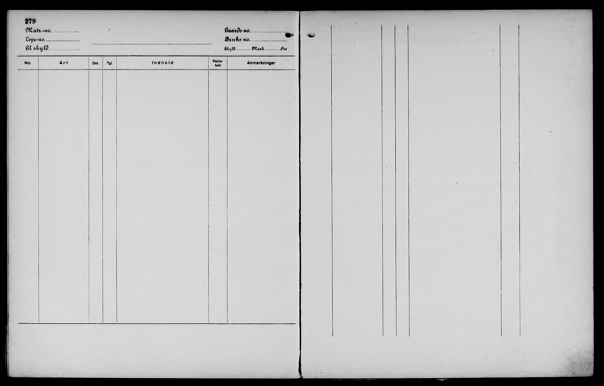 Vinger og Odal sorenskriveri, SAH/TING-022/H/Ha/Hac/Hacc/L0004: Panteregister nr. 3.4, 1923, s. 279