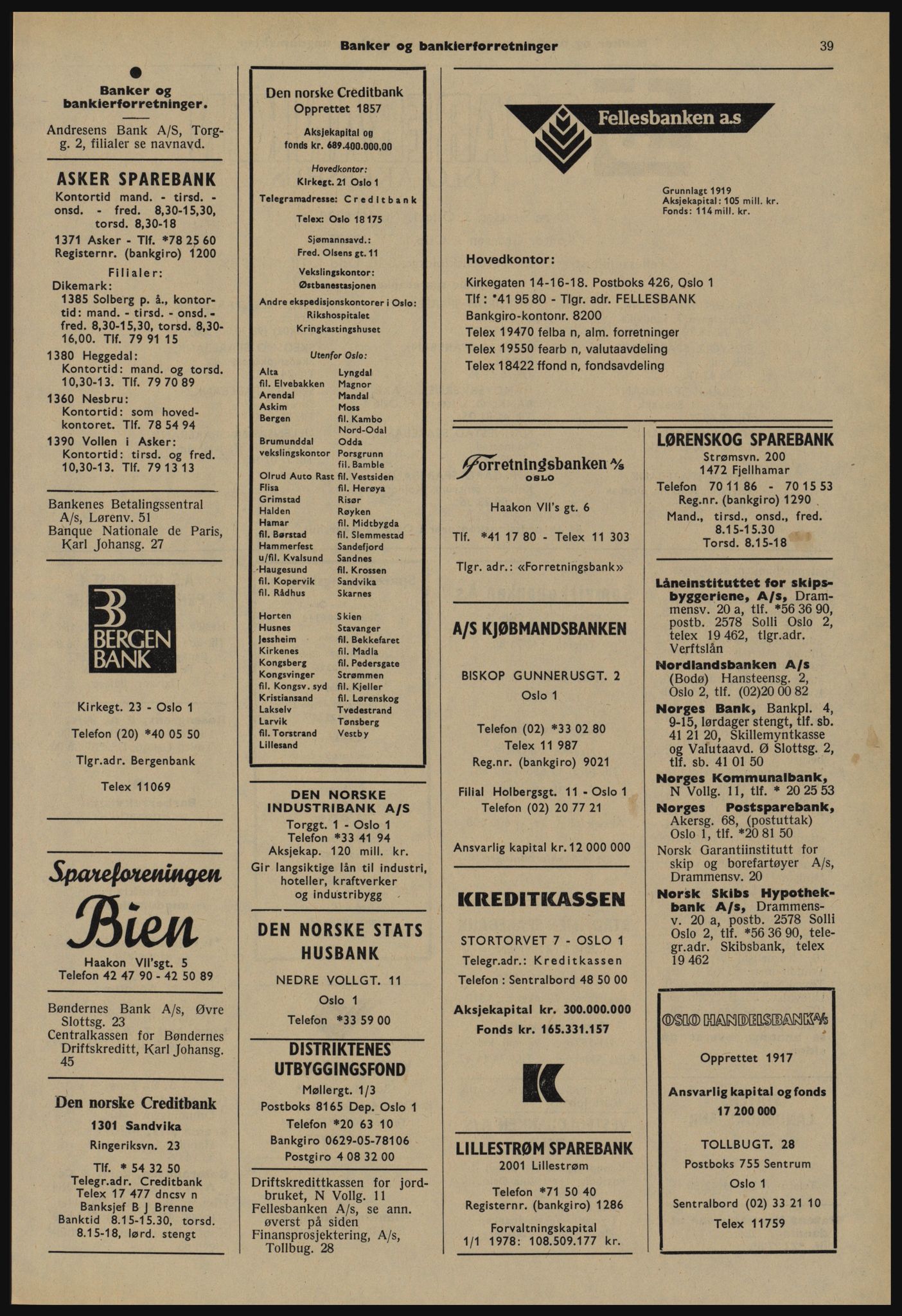 Kristiania/Oslo adressebok, PUBL/-, 1978-1979, s. 39