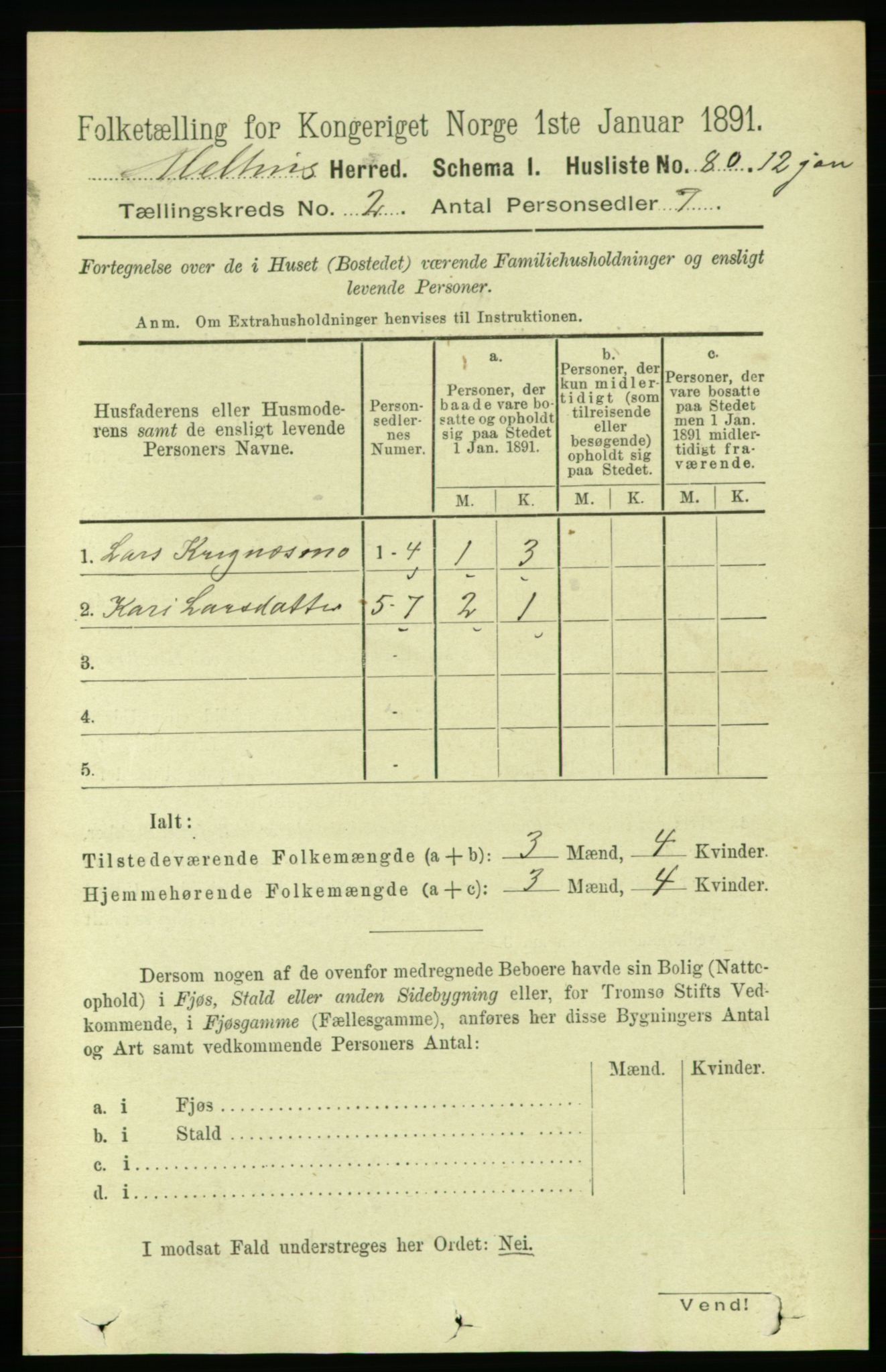 RA, Folketelling 1891 for 1653 Melhus herred, 1891, s. 717