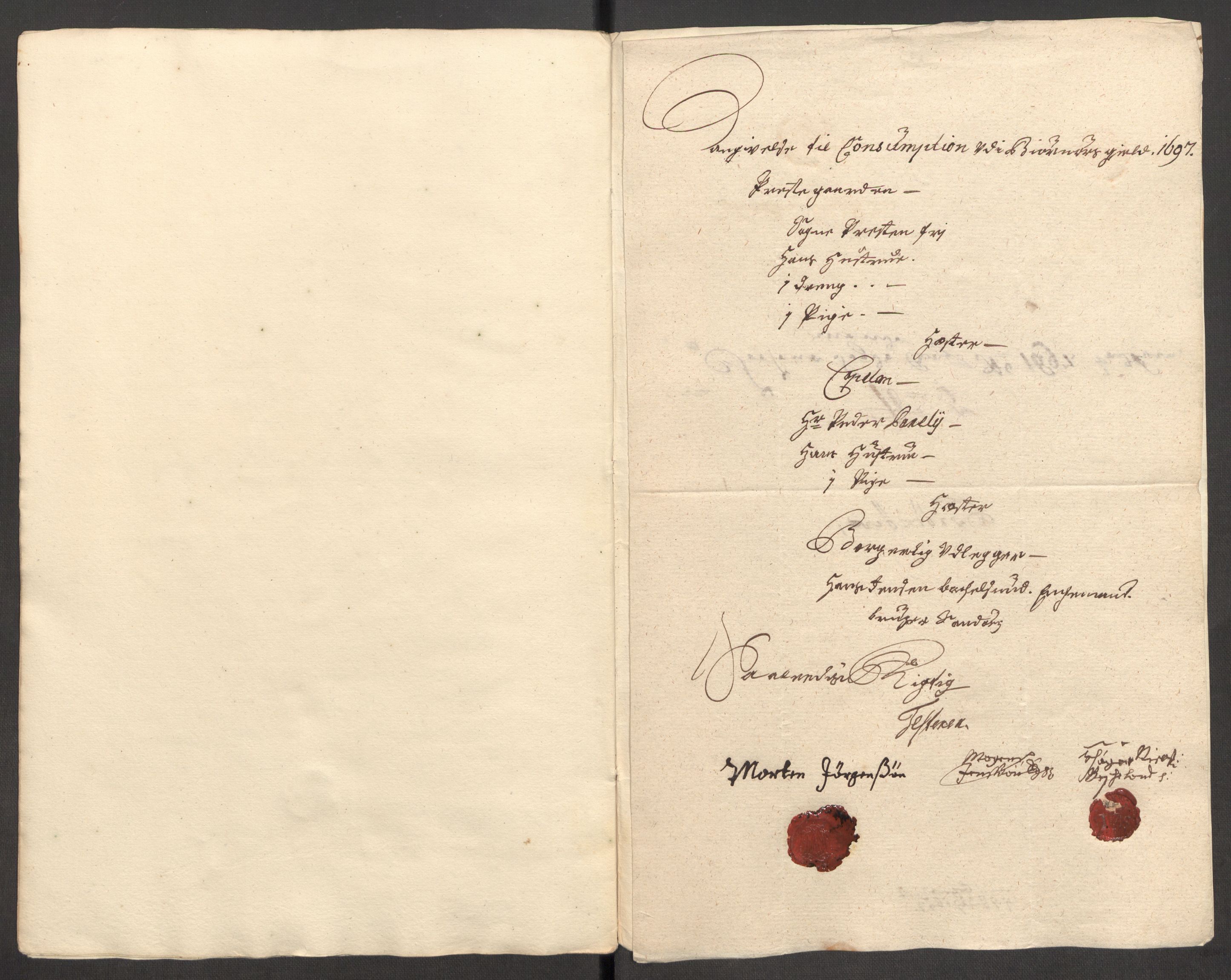 Rentekammeret inntil 1814, Reviderte regnskaper, Fogderegnskap, AV/RA-EA-4092/R57/L3852: Fogderegnskap Fosen, 1697, s. 153