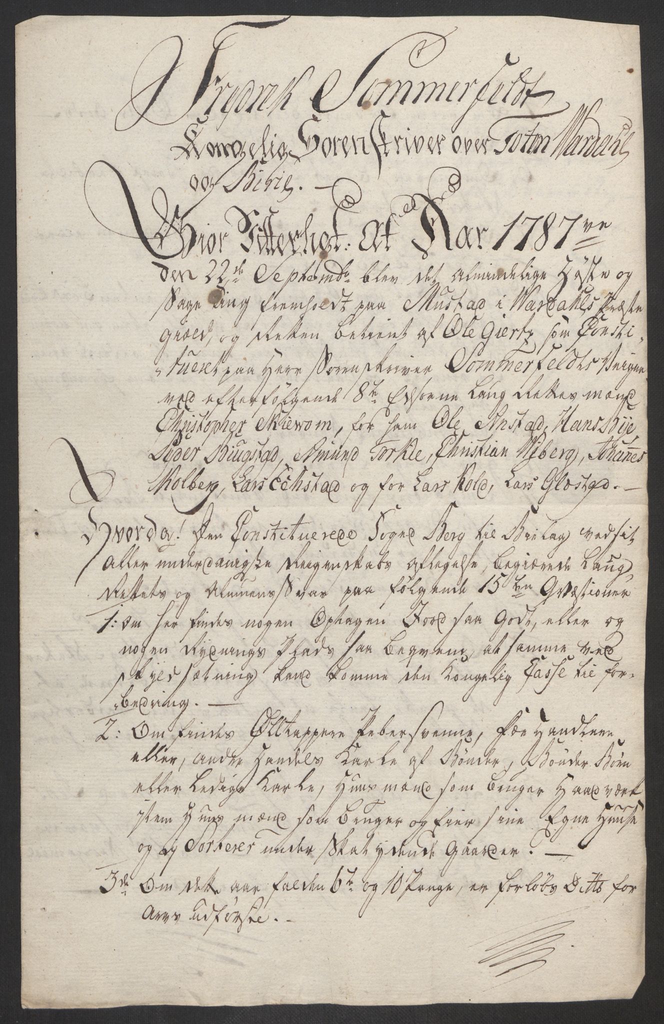 Rentekammeret inntil 1814, Reviderte regnskaper, Fogderegnskap, RA/EA-4092/R19/L1374: Fogderegnskap Toten, Hadeland og Vardal, 1787, s. 38