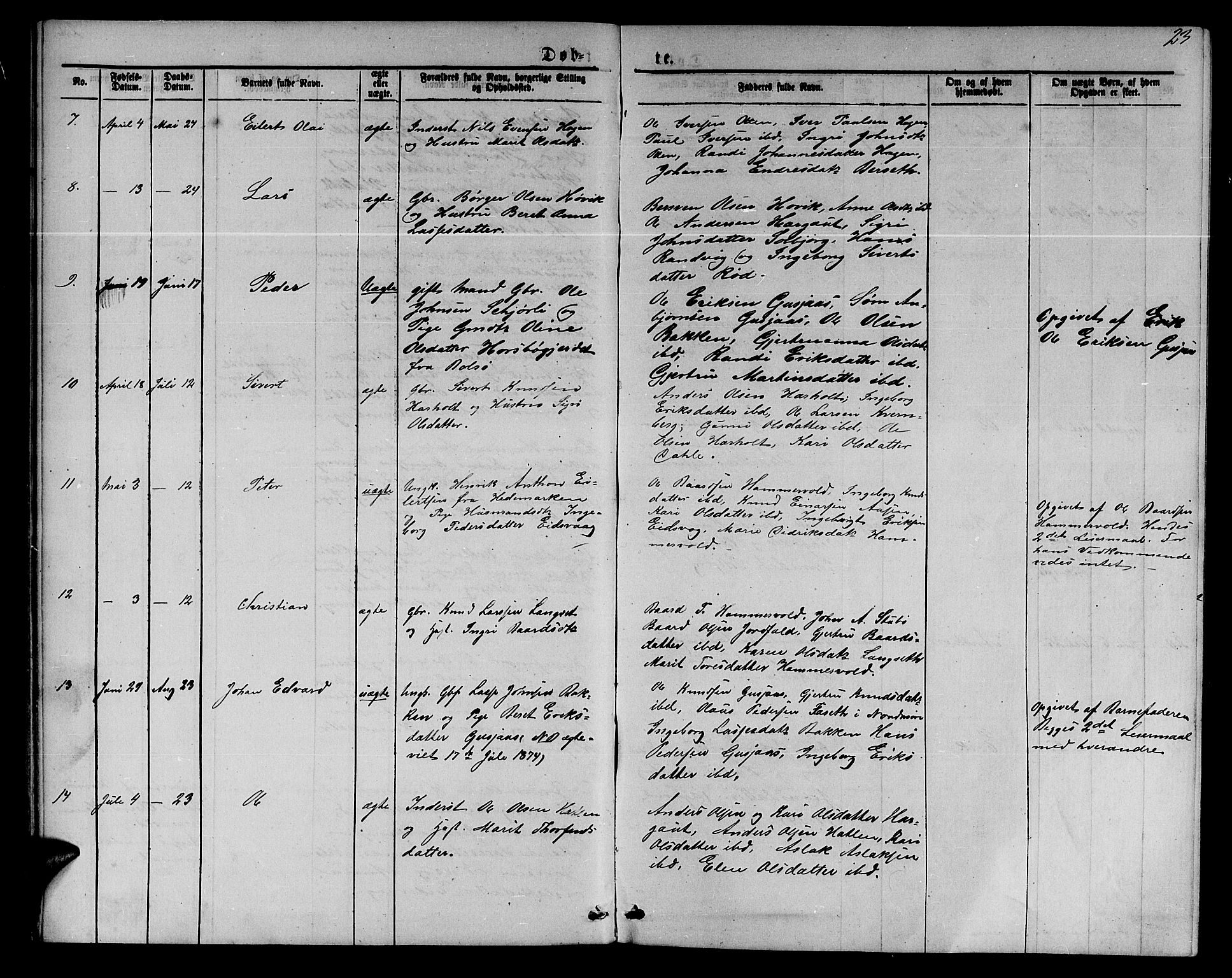 Ministerialprotokoller, klokkerbøker og fødselsregistre - Møre og Romsdal, AV/SAT-A-1454/551/L0630: Klokkerbok nr. 551C02, 1867-1885, s. 23