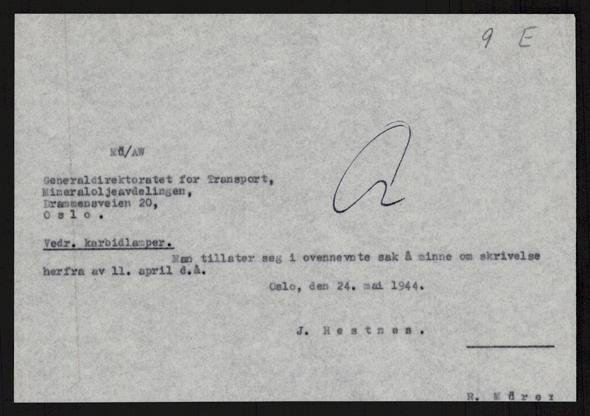 Direktoratet for industriforsyning, Sekretariatet, AV/RA-S-4153/D/Df/L0055: 9. Metallkontoret, 1940-1945, s. 279