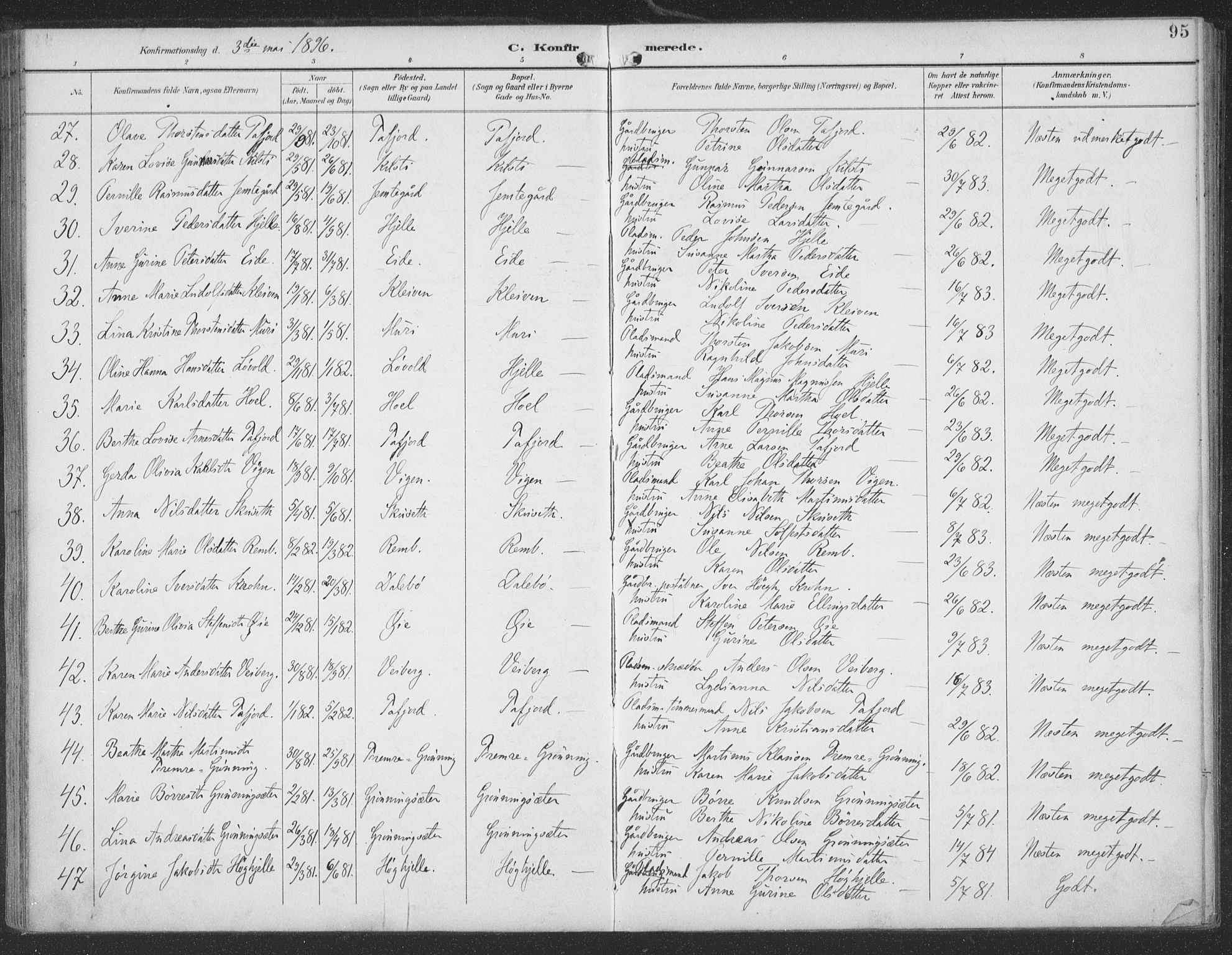 Ministerialprotokoller, klokkerbøker og fødselsregistre - Møre og Romsdal, SAT/A-1454/519/L0256: Ministerialbok nr. 519A15, 1895-1912, s. 95