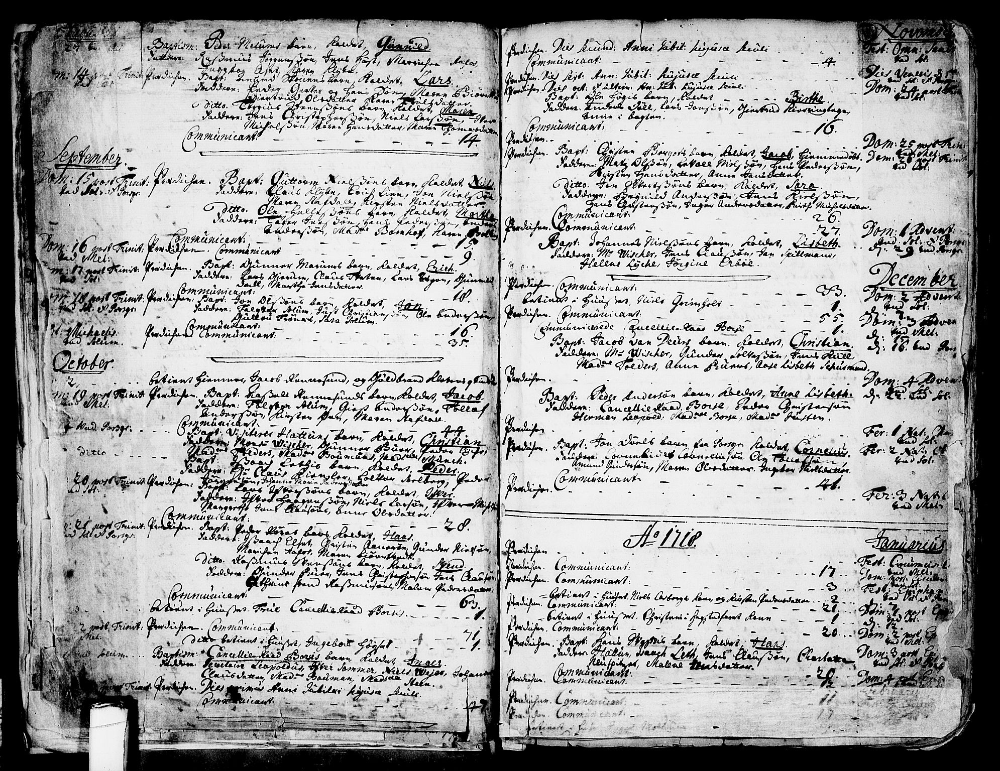 Solum kirkebøker, AV/SAKO-A-306/F/Fa/L0002: Ministerialbok nr. I 2, 1713-1761, s. 11